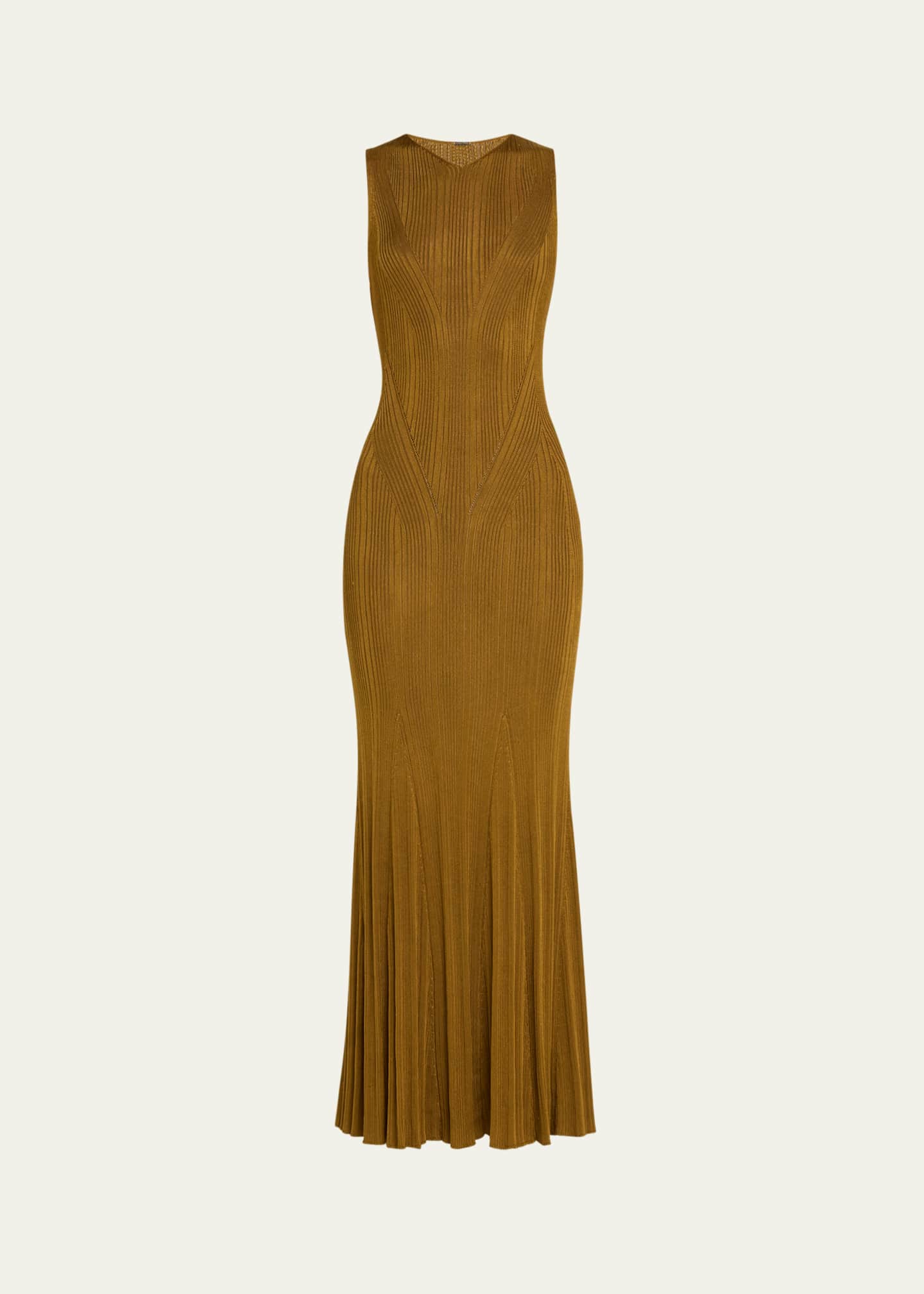 Adam Lippes Silk Engineered Rib Sleeveless Maxi Dress Image 1 of 5