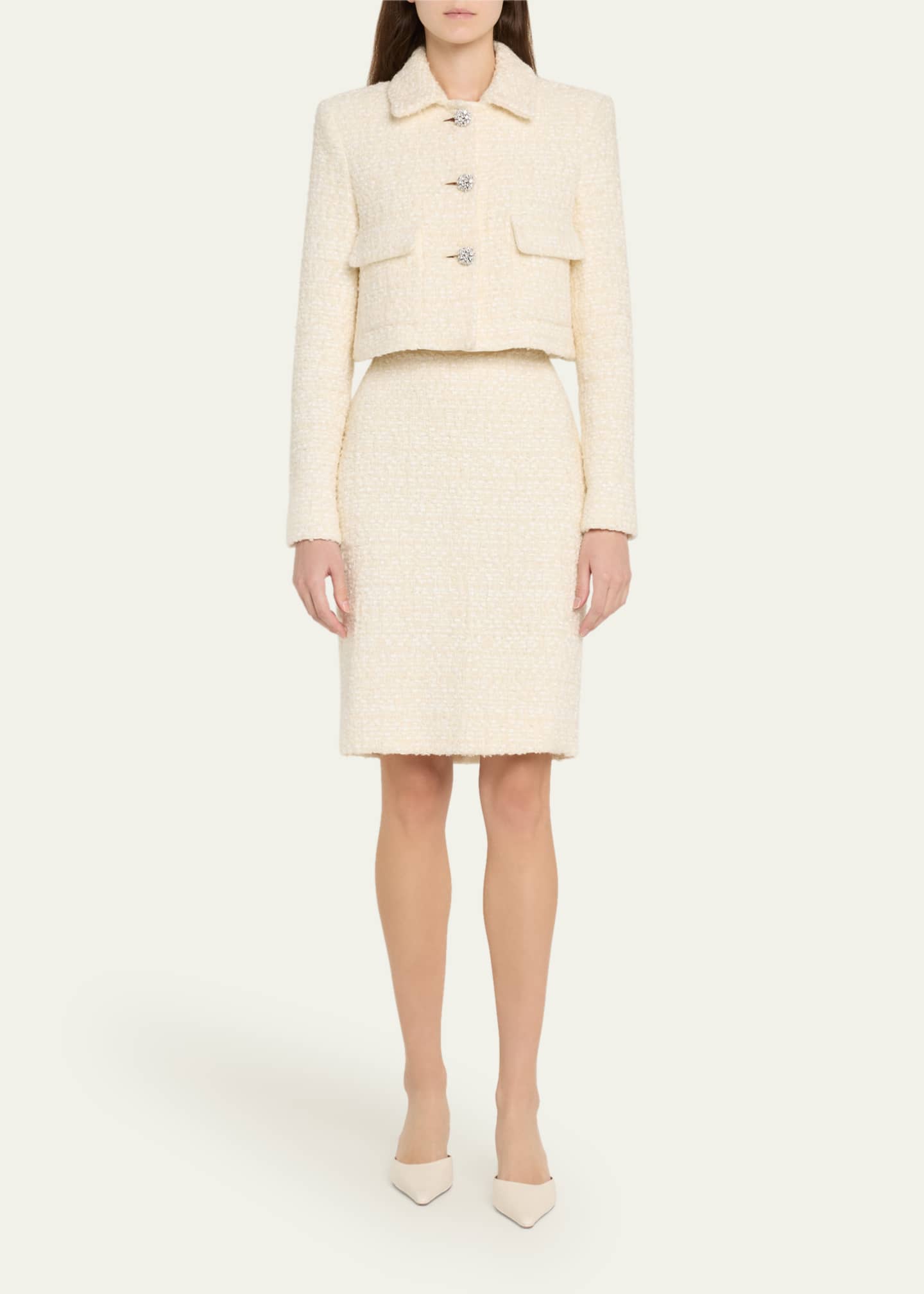 Adam Lippes Boxy Tweed Jacket Image 2 of 5