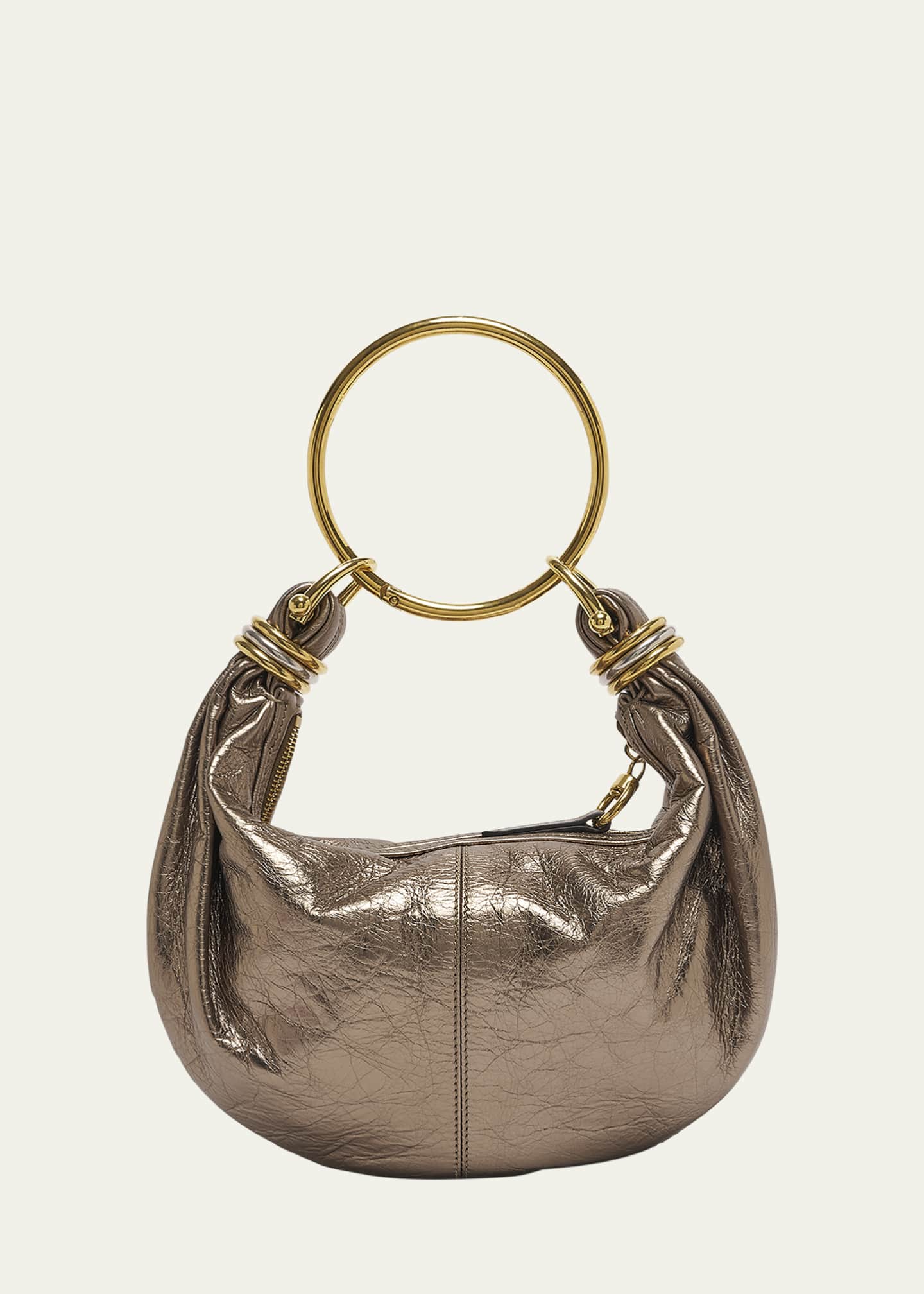 Chloe Bracelet Top-Handle Bag in Metallic Calfskin Image 1 of 6