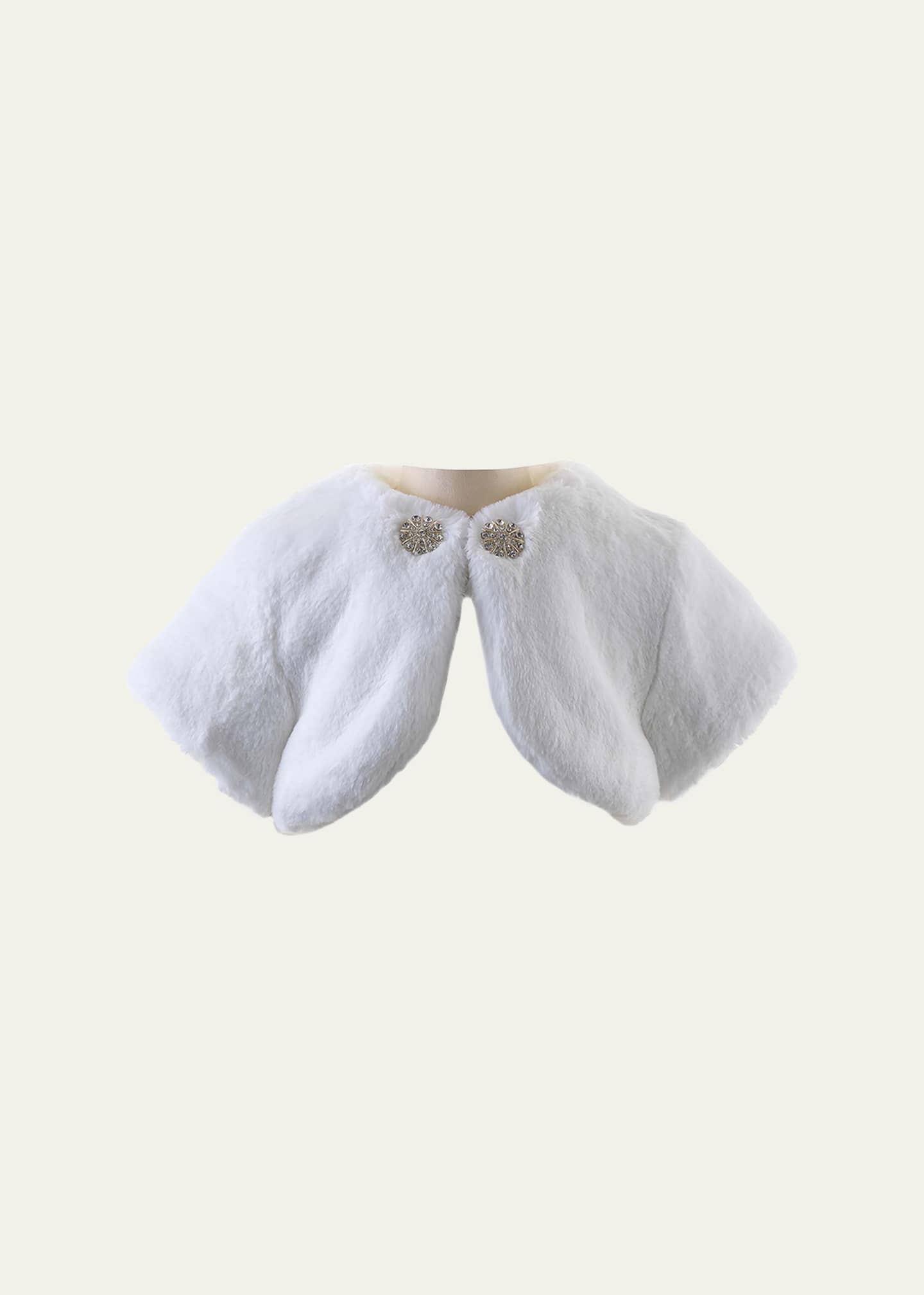 Rachel Riley Girl's Diamante Faux Fur Bolero, Size 2-14 Image 1 of 2