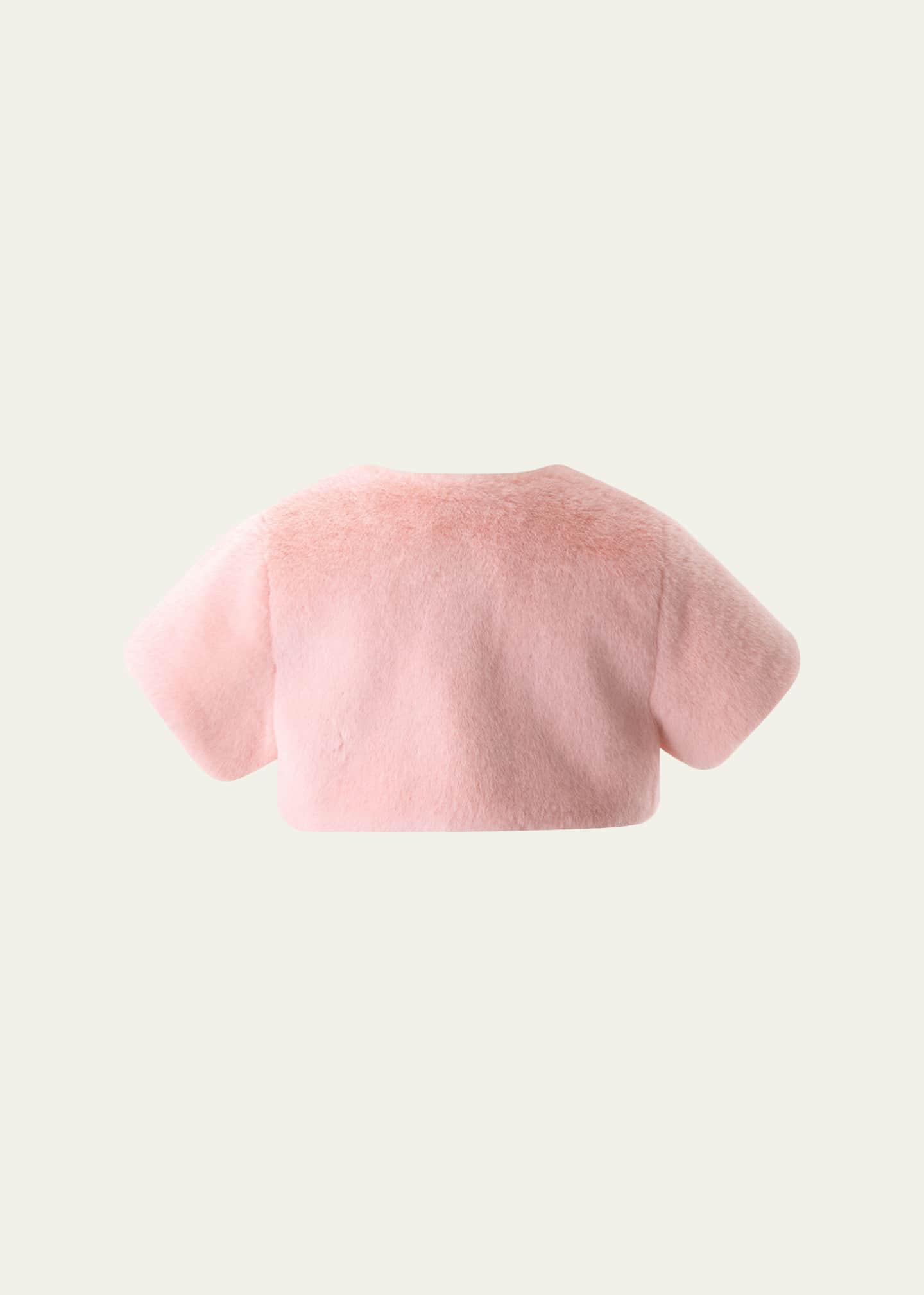 Rachel Riley Girl's Diamante Faux Fur Bolero, Size 2-14 Image 2 of 2