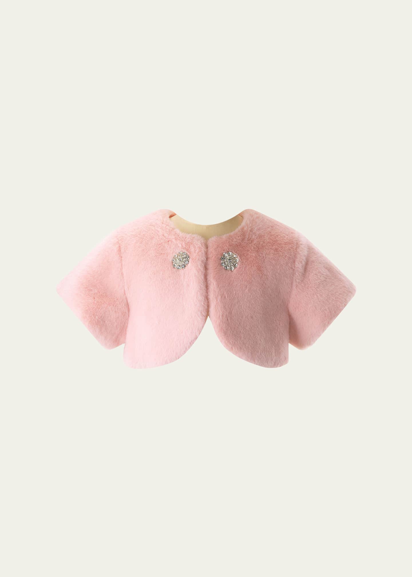Rachel Riley Girl's Diamante Faux Fur Bolero, Size 2-14 Image 1 of 2