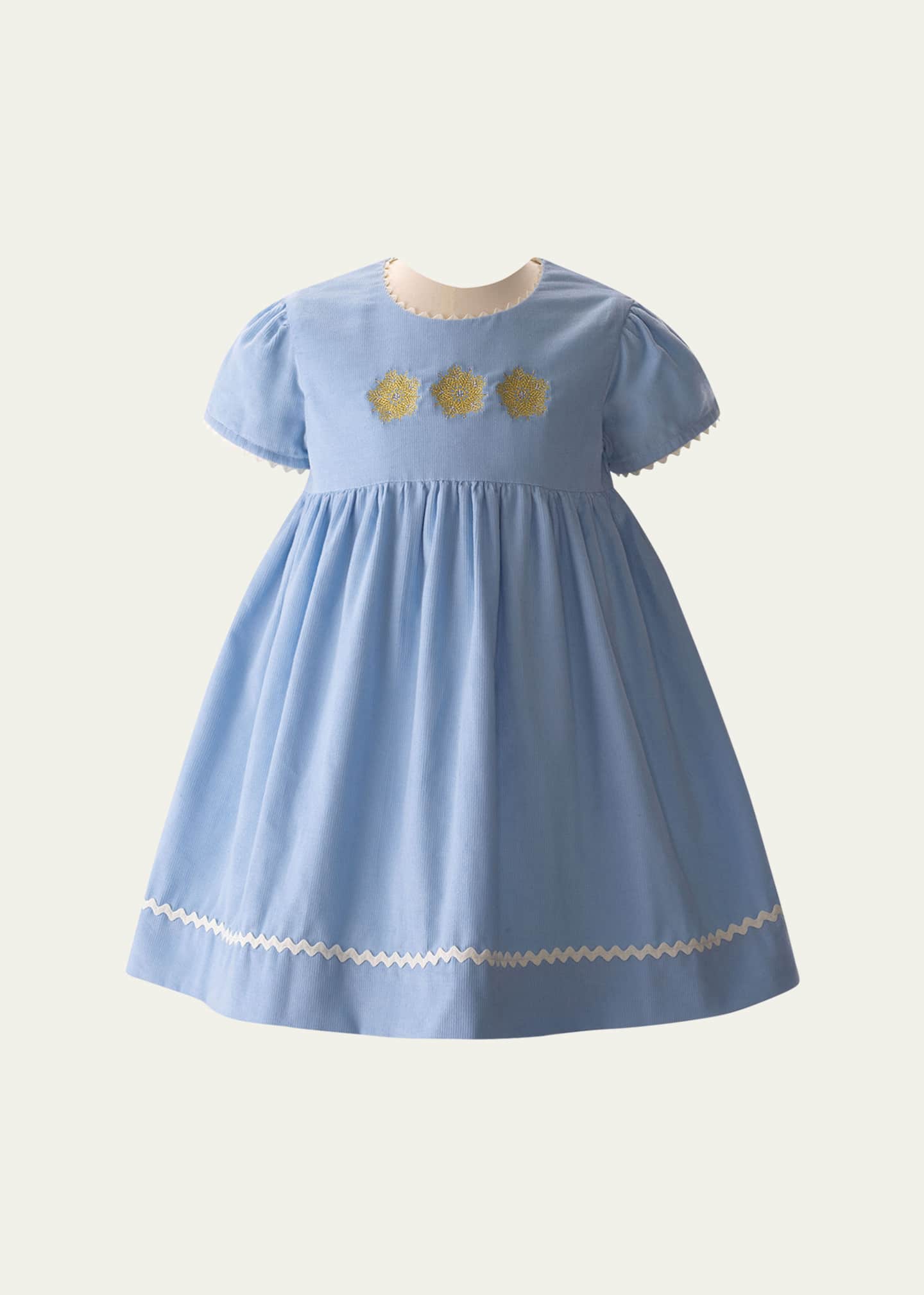 Rachel Riley Girl's Snowflake Embroidered Dress, Size 6M-24M Image 1 of 3