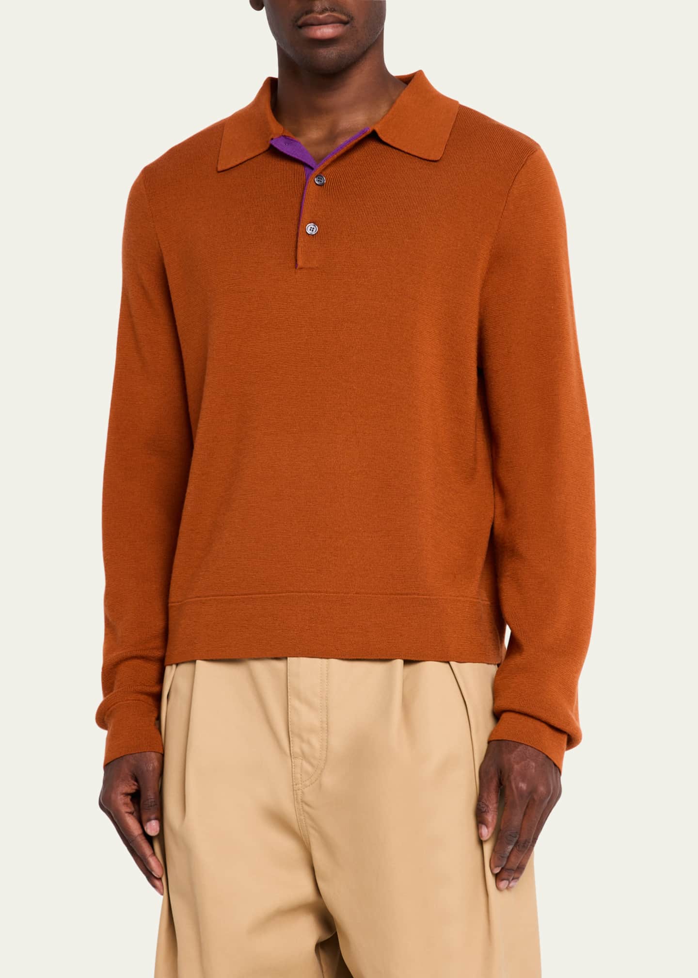 ZANKOV Men's Vertical Block Stripe Polo Sweater - Bergdorf