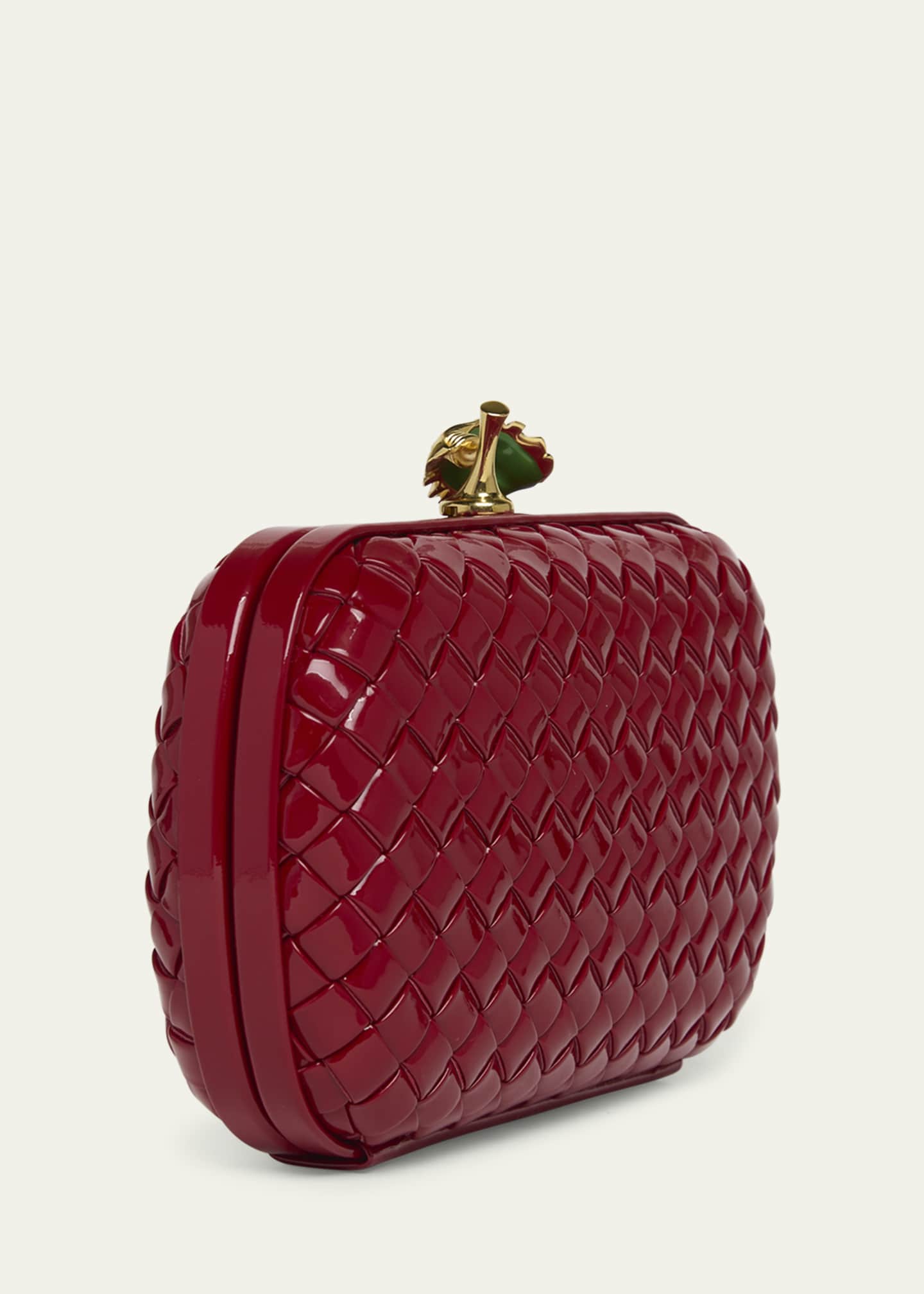 Bottega Veneta Apple Knot Patent Leather Clutch Bag Bergdorf Goodman