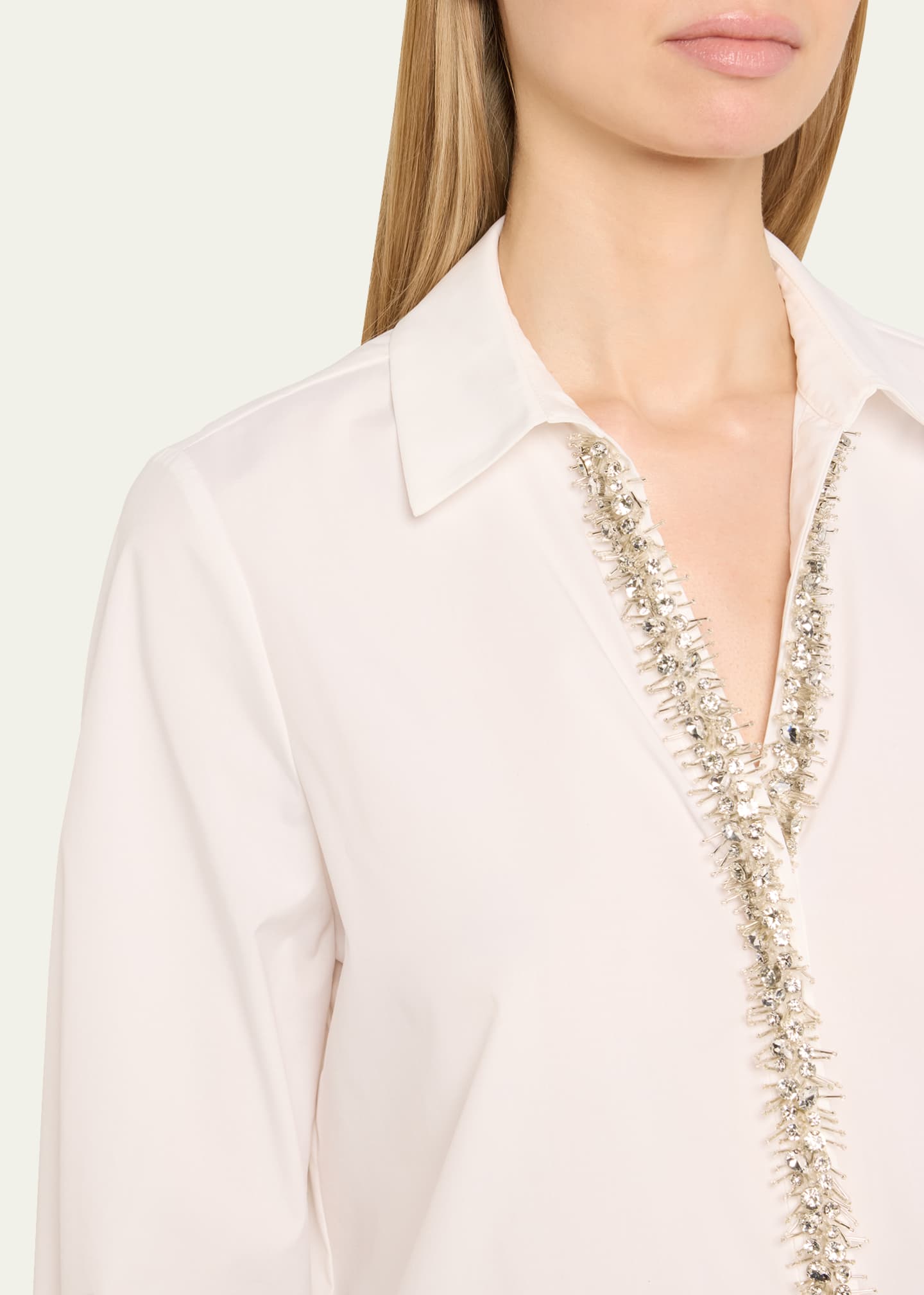Kobi Halperin Gabbay Embellished Button-Down Blouse Image 5 of 5
