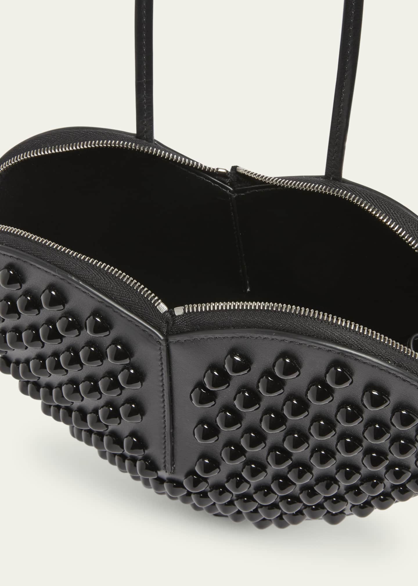 ALAIA Le Coeur Studded Shoulder Bag in Calf Leather Image 4 of 5