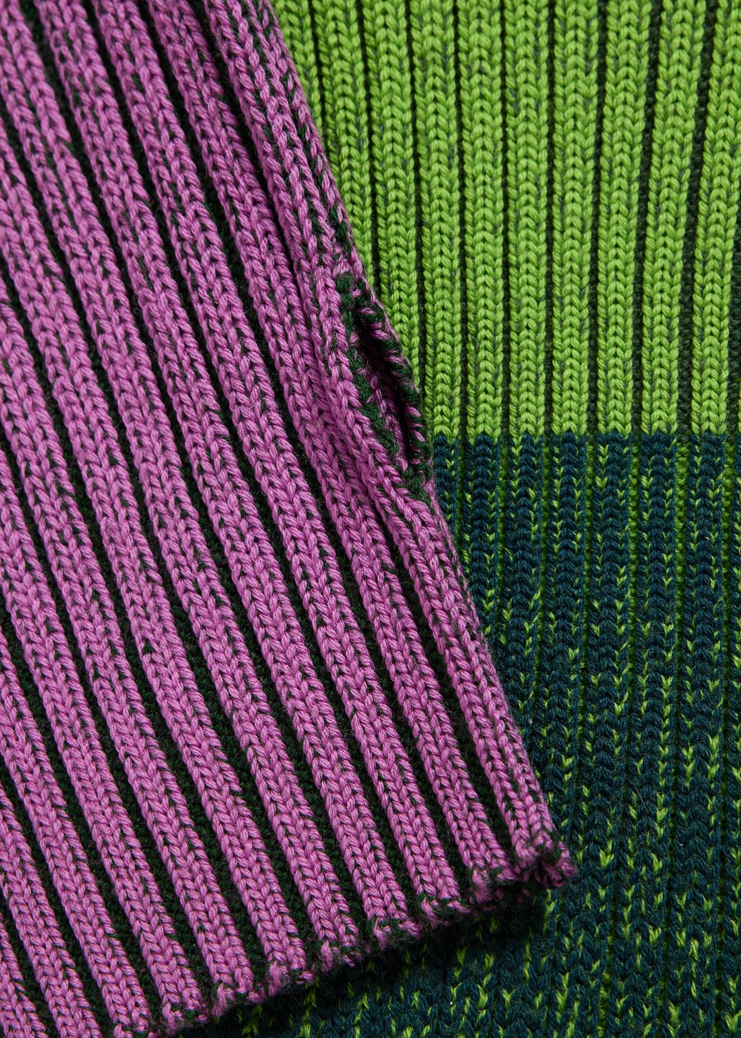Homme Plisse Issey Miyake Men's Drawing Ribbed Wool Scarf Image 4 of 4