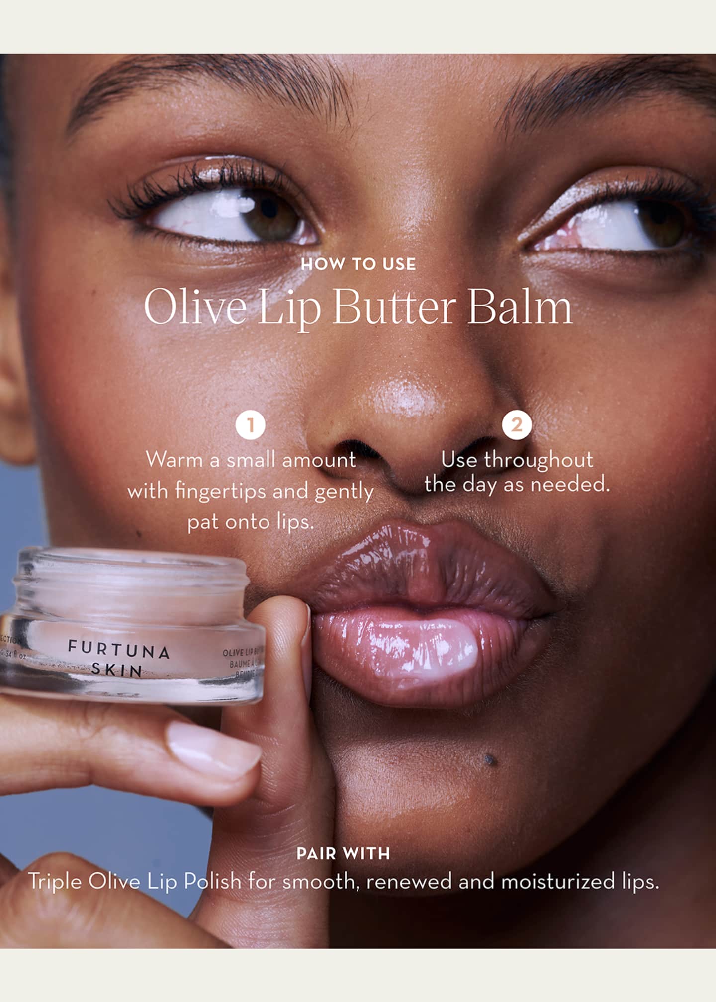 Furtuna Skin Olive Lip Butter Balm, 0.3 oz. Image 5 of 5