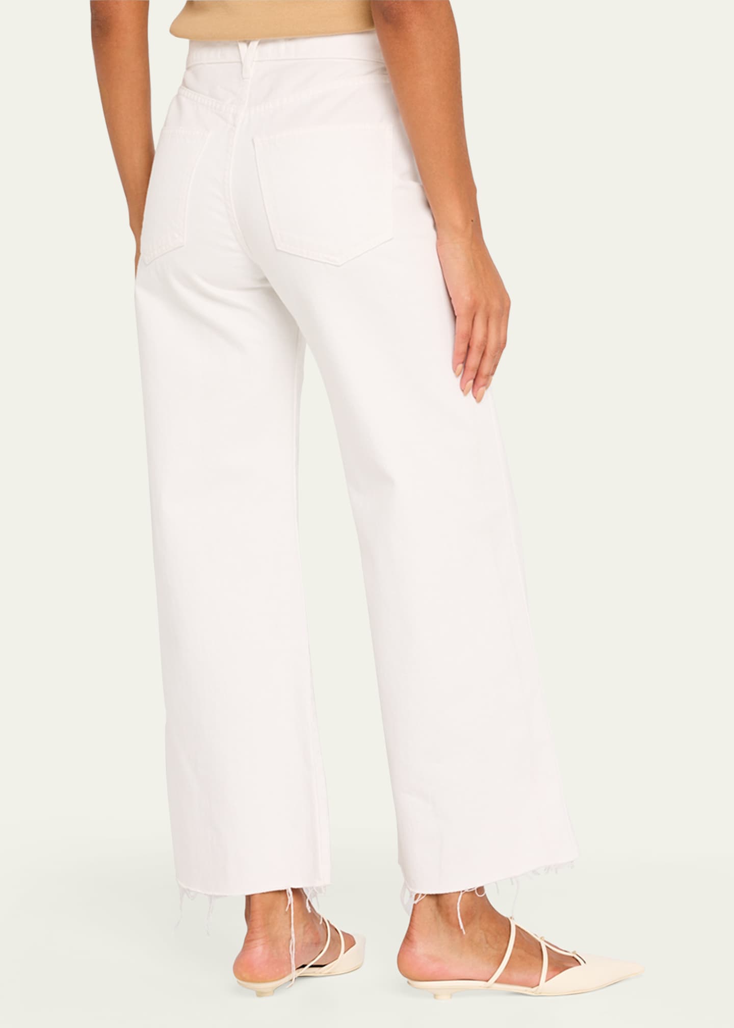 Veronica Beard Taylor Crop High-Rise Wide Jeans Image 3 of 4