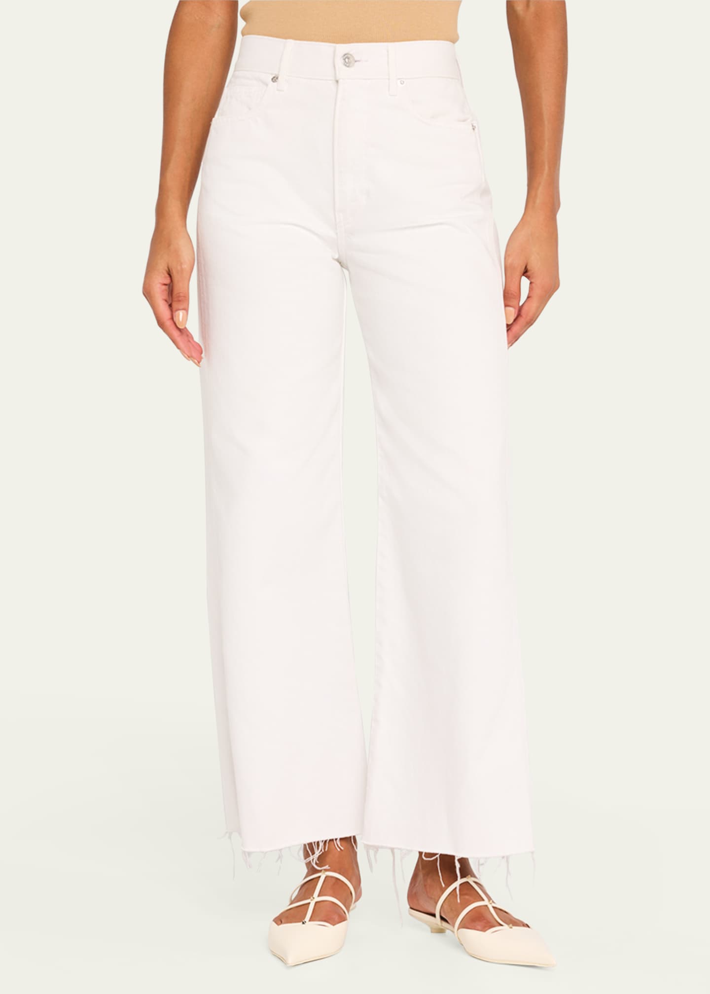Veronica Beard Taylor Crop High-Rise Wide Jeans Image 4 of 4