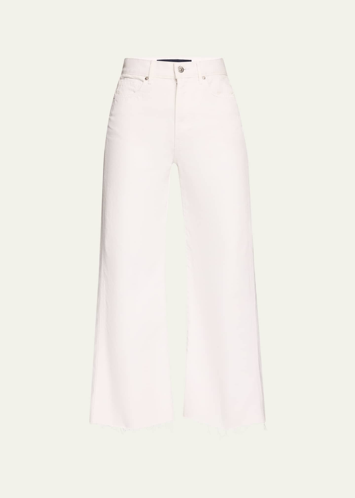 Veronica Beard Taylor Crop High-Rise Wide Jeans Image 1 of 4