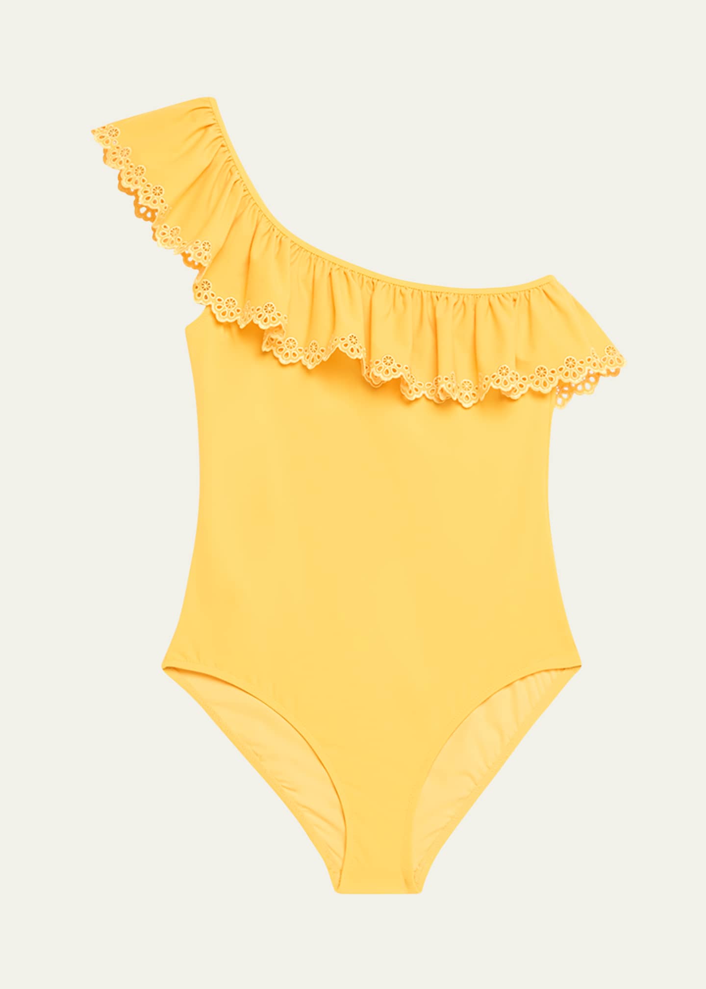 Ulla Johnson Solara Embroidered Flutter One-Piece Swimsuit Image 1 of 4