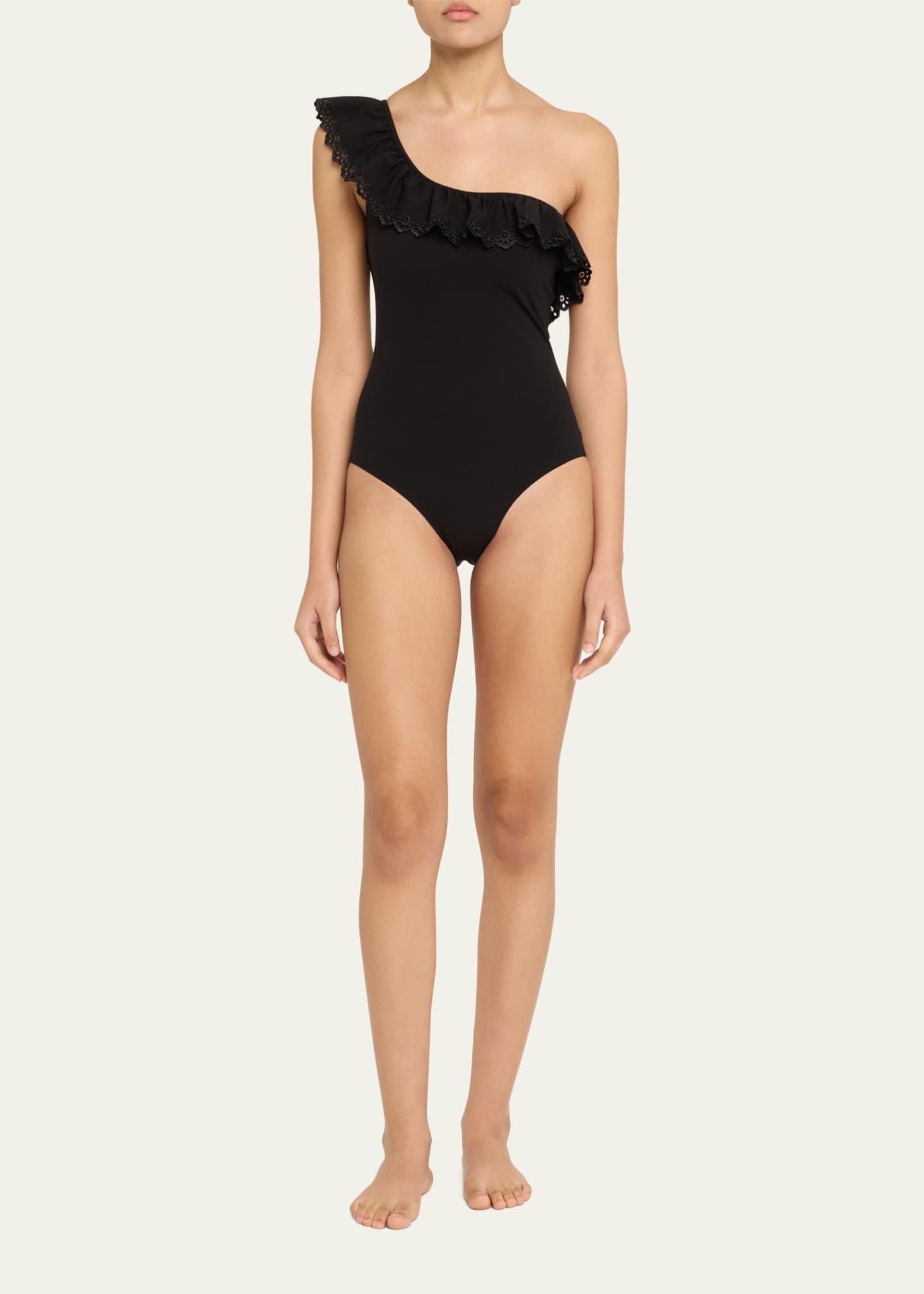 Ulla Johnson Solara Embroidered Flutter One-Piece Swimsuit Image 2 of 5