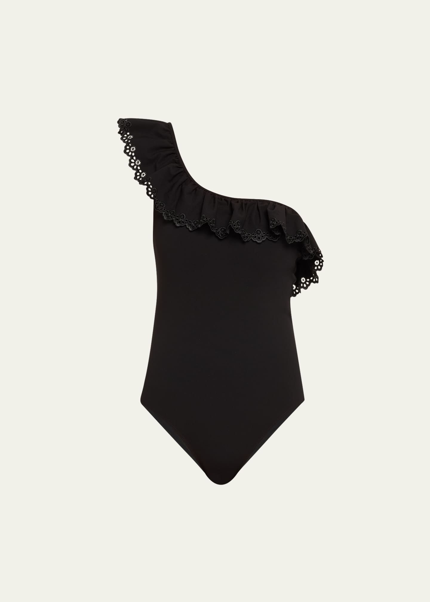 Ulla Johnson Solara Embroidered Flutter One-Piece Swimsuit Image 1 of 5