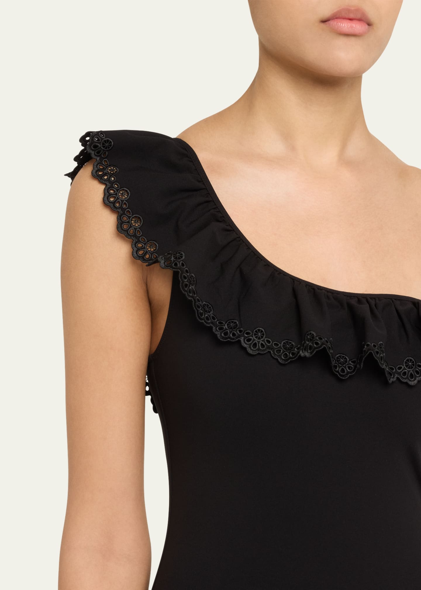Ulla Johnson Solara Embroidered Flutter One-Piece Swimsuit Image 5 of 5