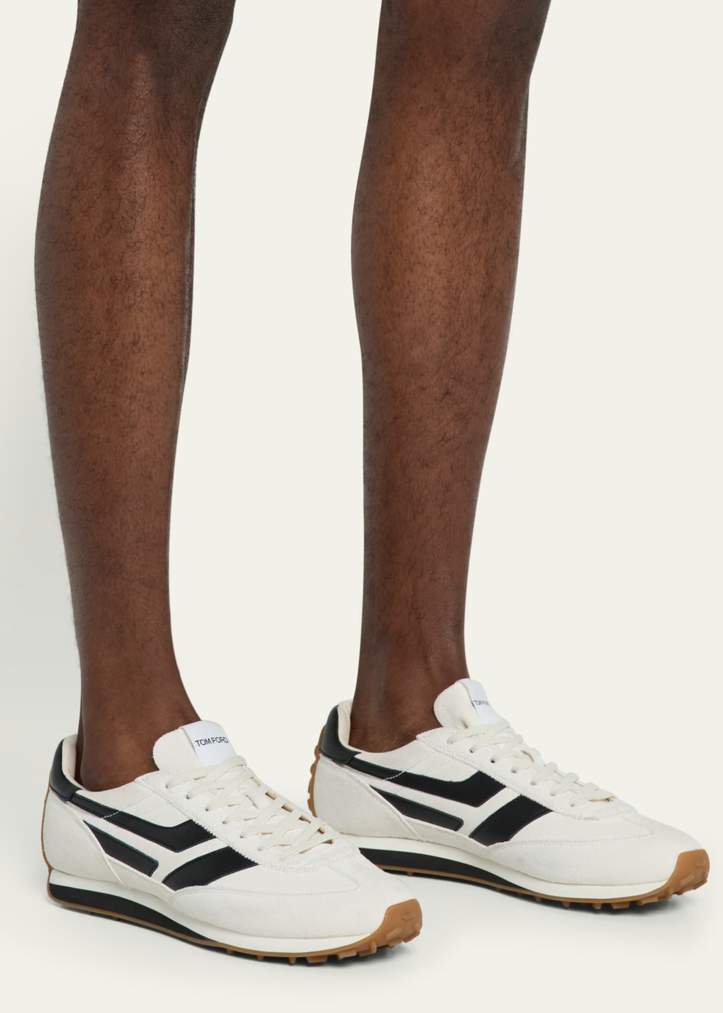 TOM FORD Men's Mick Tech Fabric and Suede Sneakers Image 2 of 6