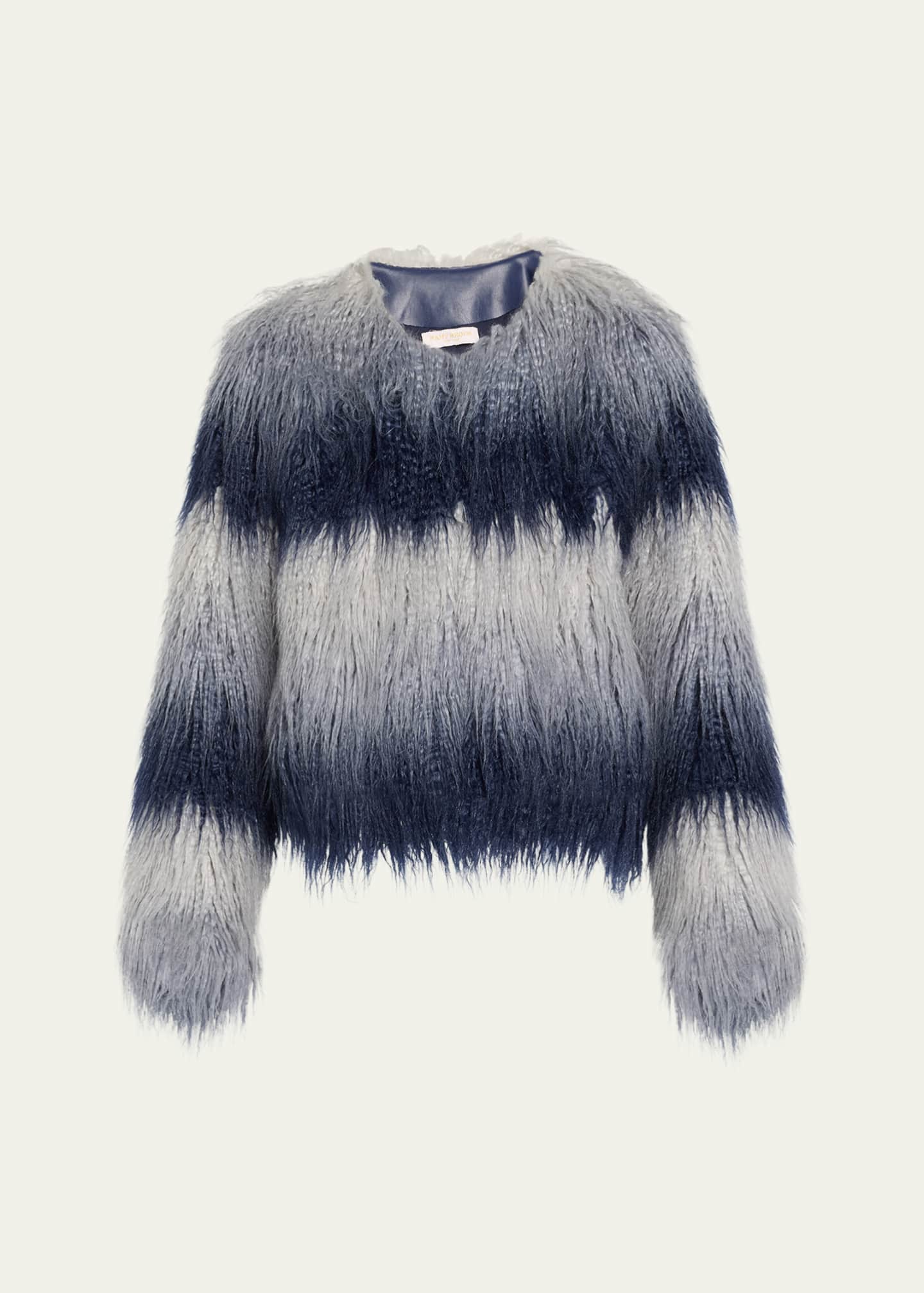 Ombre fur coat online