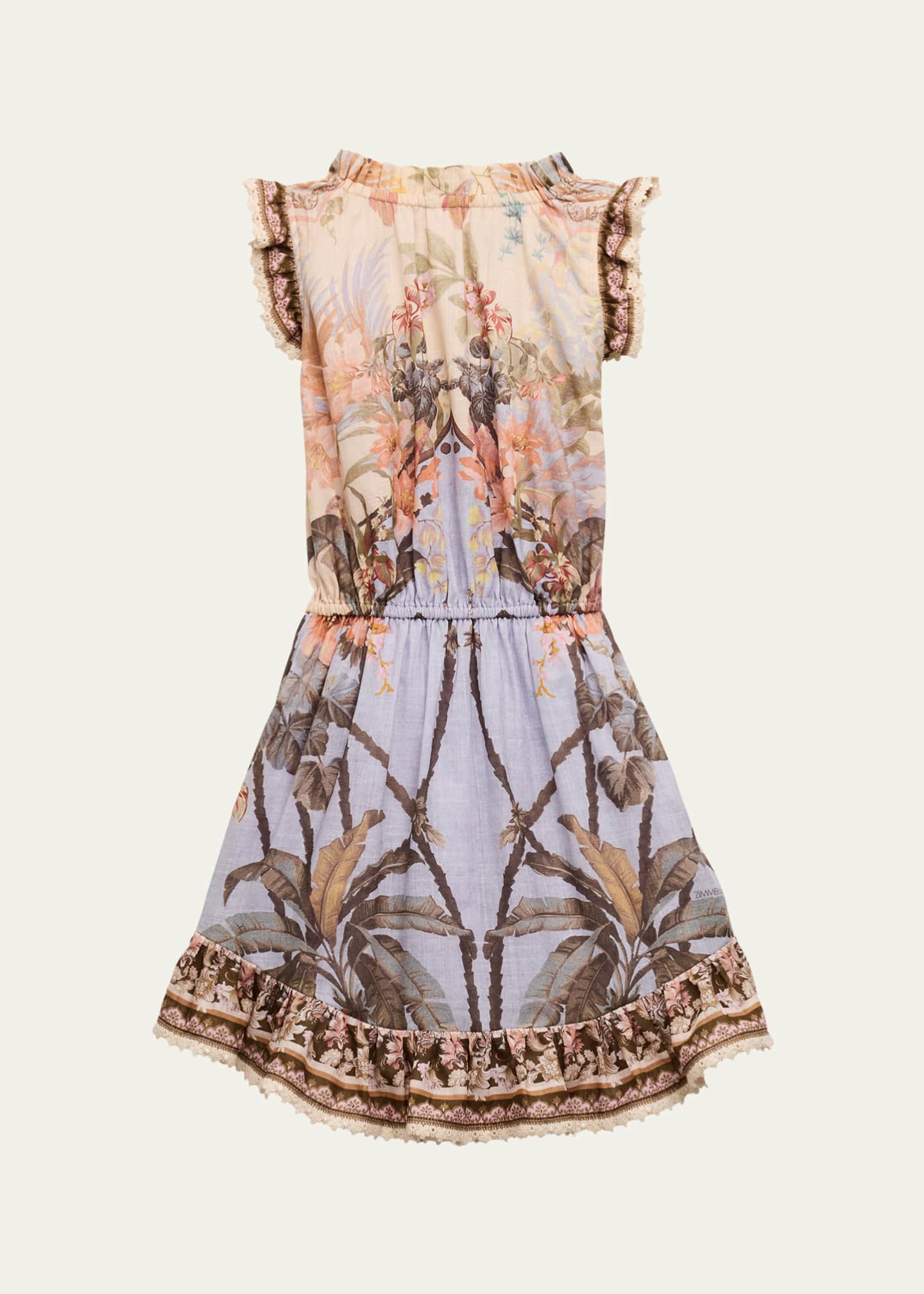 Zimmermann Girl's Wylie Floral-Print Dress, Size 1-12 Image 2 of 3