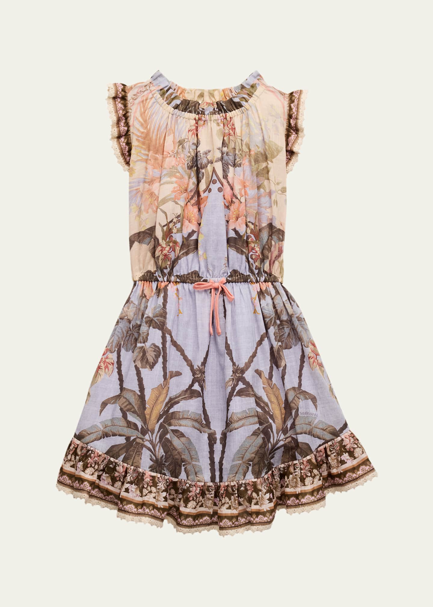 Zimmermann Girl's Wylie Floral-Print Dress, Size 1-12 Image 1 of 3