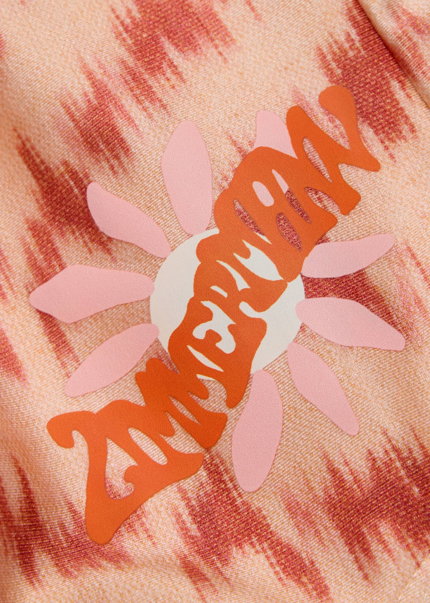 Zimmermann Girl's Wylie Racer Back Logo-Print Swimsuit, Size 1-12 Image 3 of 3