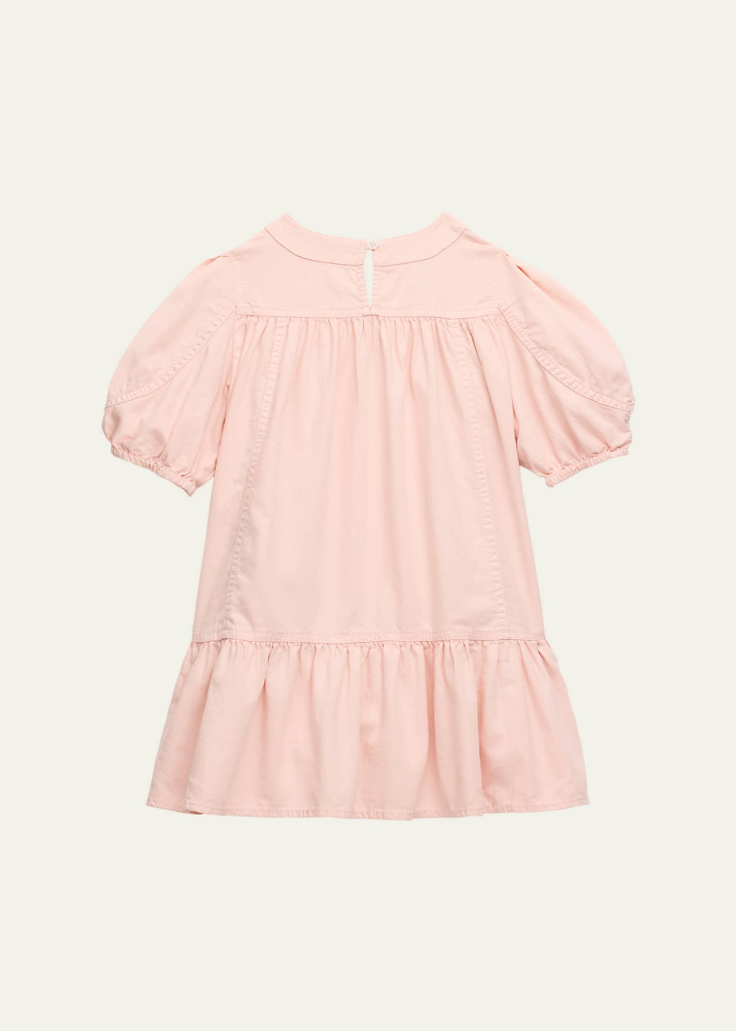 Zimmermann Girl's Everley Logo-Patch Denim Dress, Size 1-12 Image 2 of 3