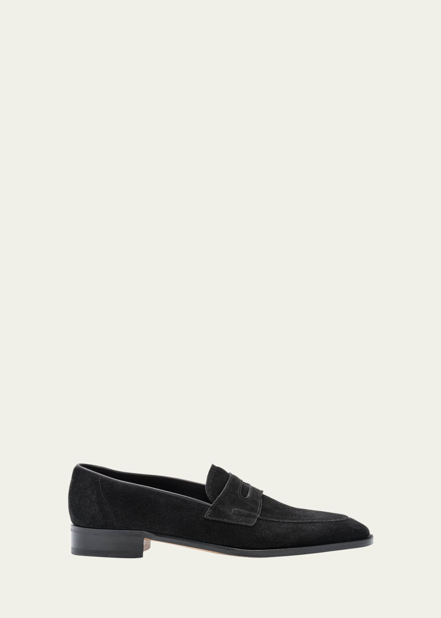 John Lobb Men's James Suede Penny Loafers Image 1 of 4