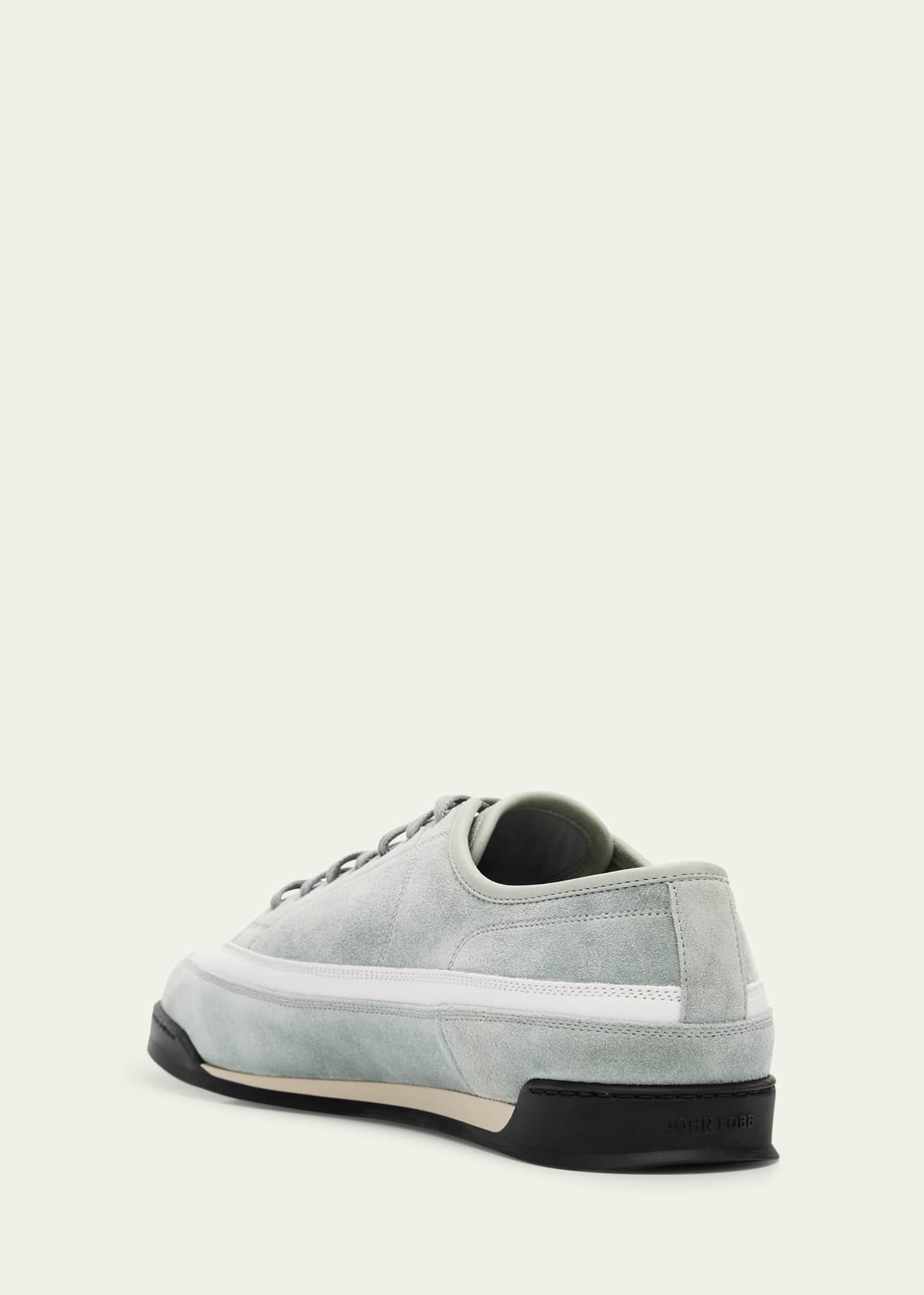 John Lobb Men's Court Suede Runner Sneakers Image 4 of 6