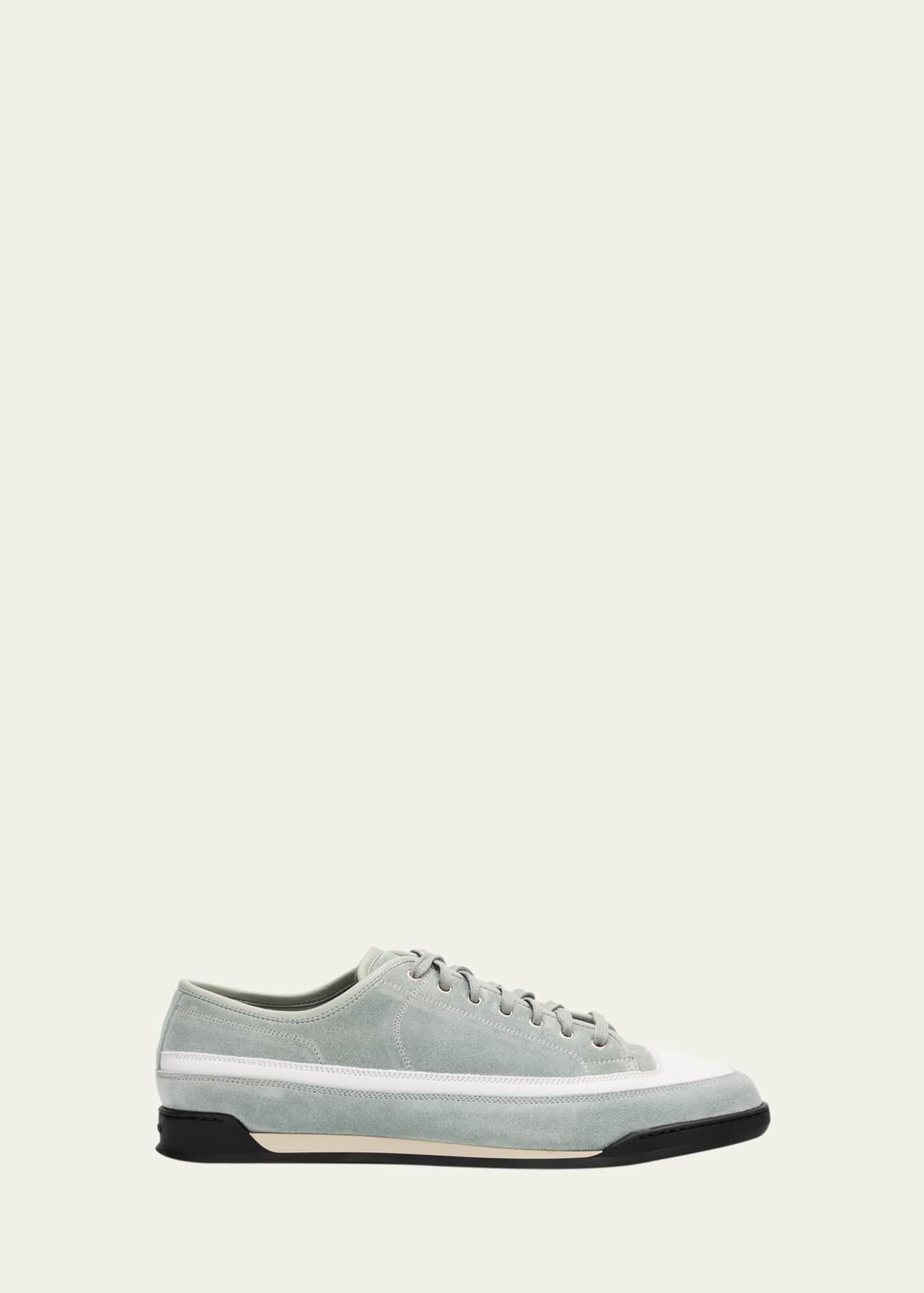 John Lobb Men's Court Suede Runner Sneakers Image 1 of 6
