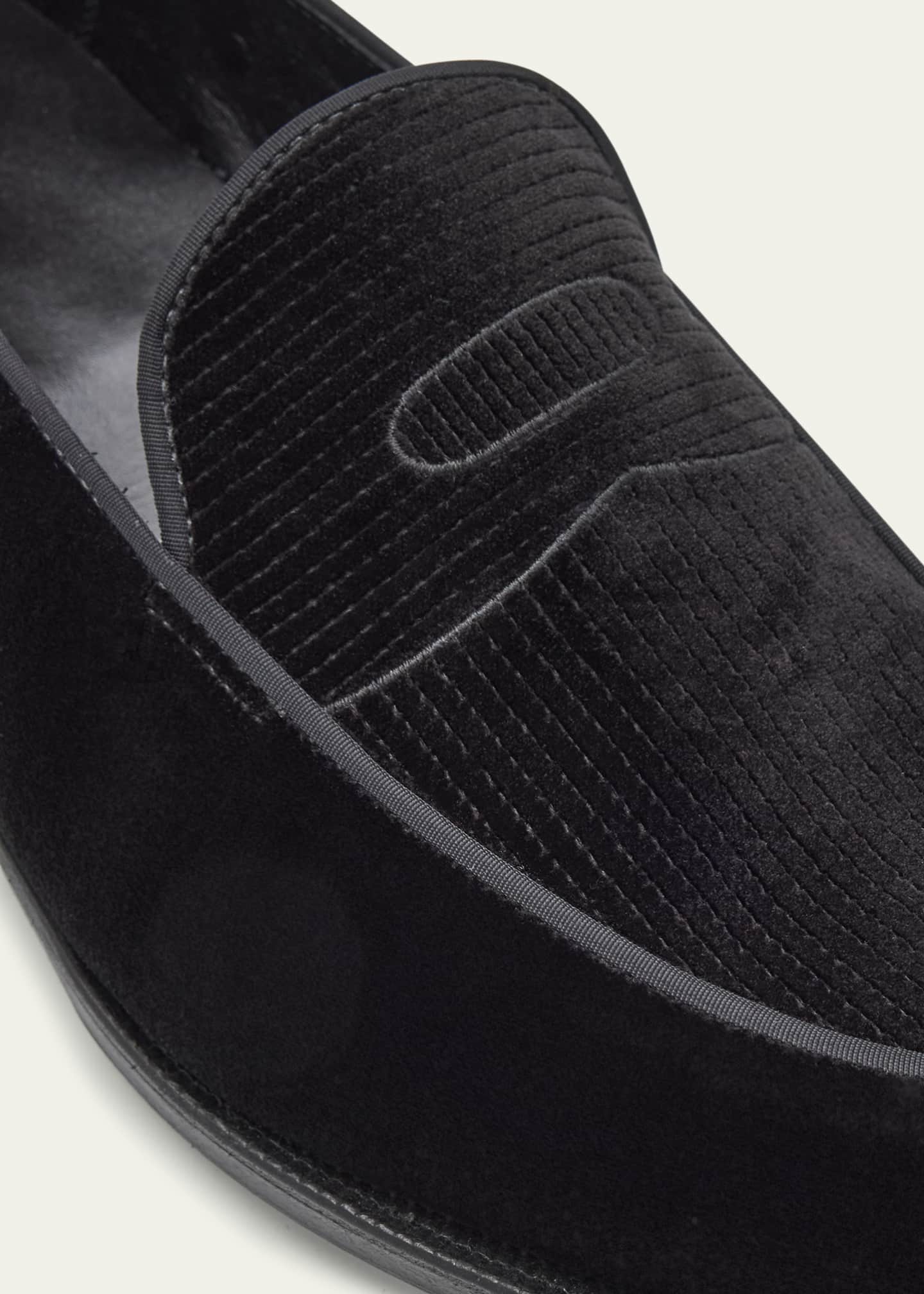 John Lobb Men's Bill Velvet Penny Loafers Image 5 of 6