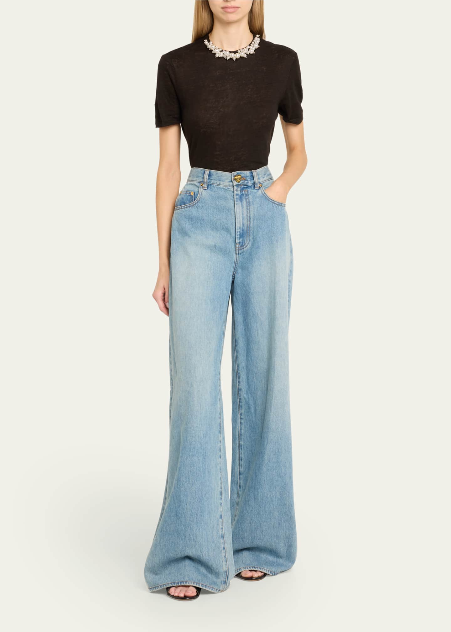 Zimmermann Crush Straight Wide Jeans Image 2 of 5