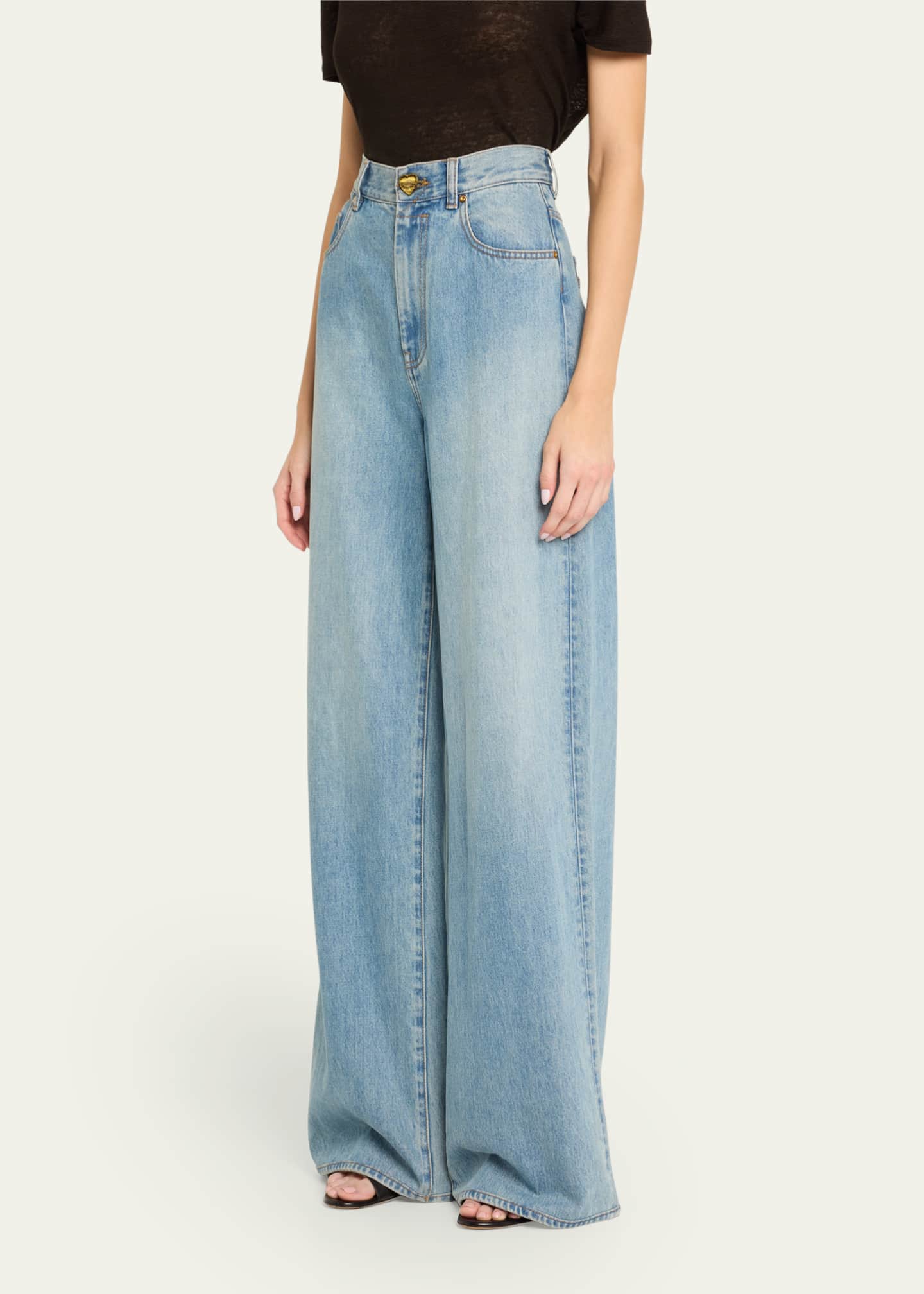 Zimmermann Crush Straight Wide Jeans Image 4 of 5