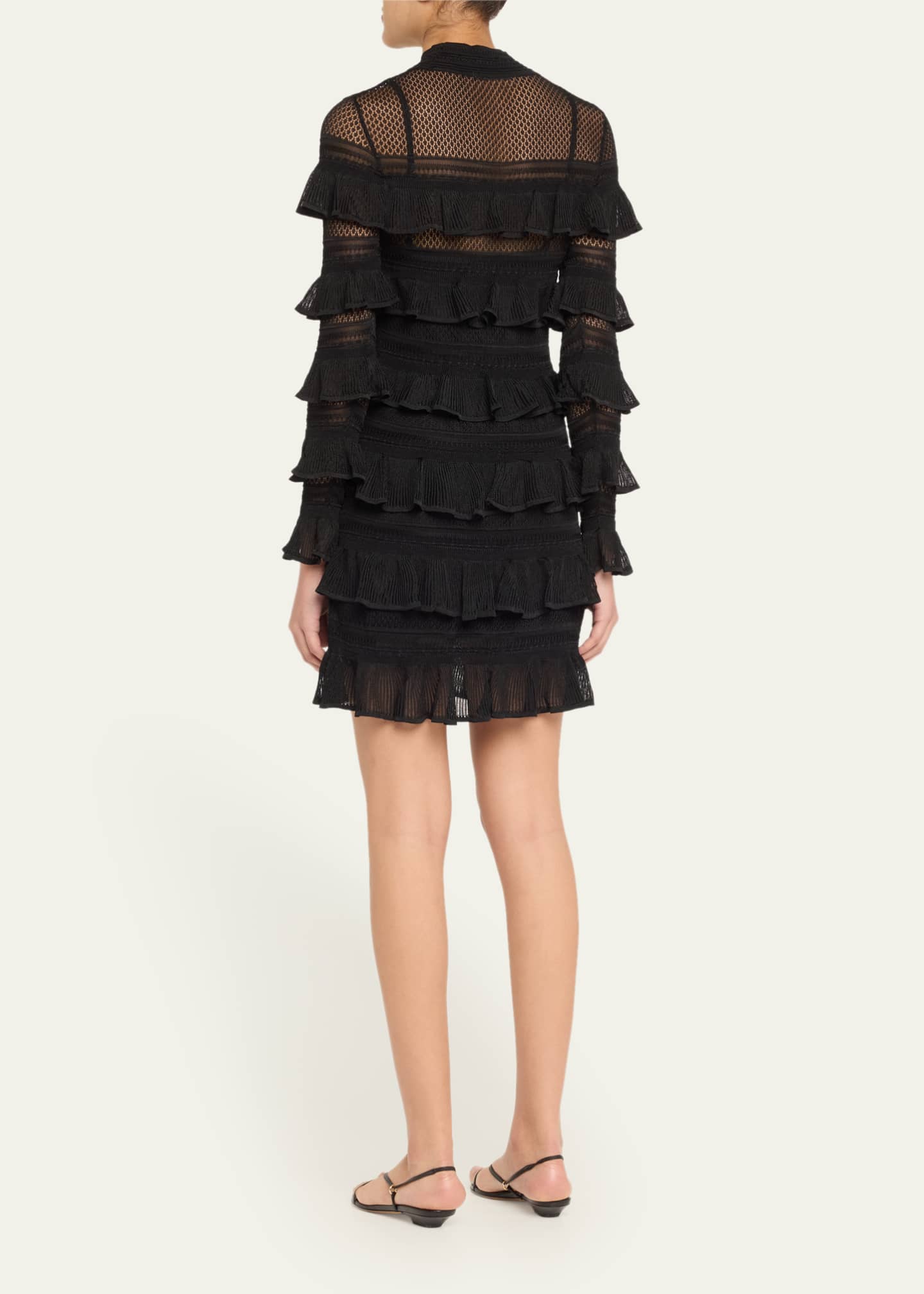 Zimmermann Crush High-Neck Frilled Mini Dress Image 3 of 5