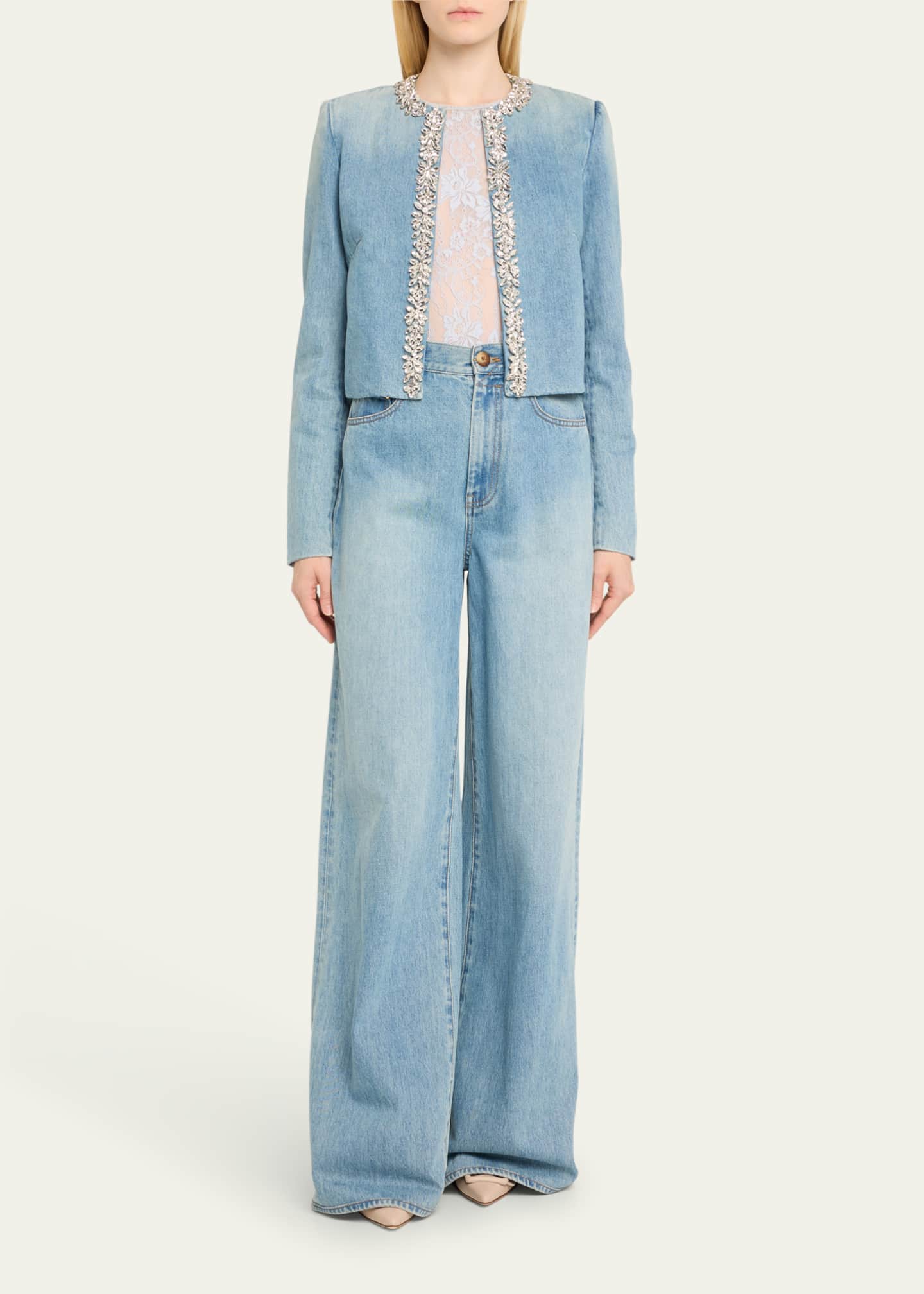 Zimmermann Crush Embellished Denim Jacket Image 2 of 5