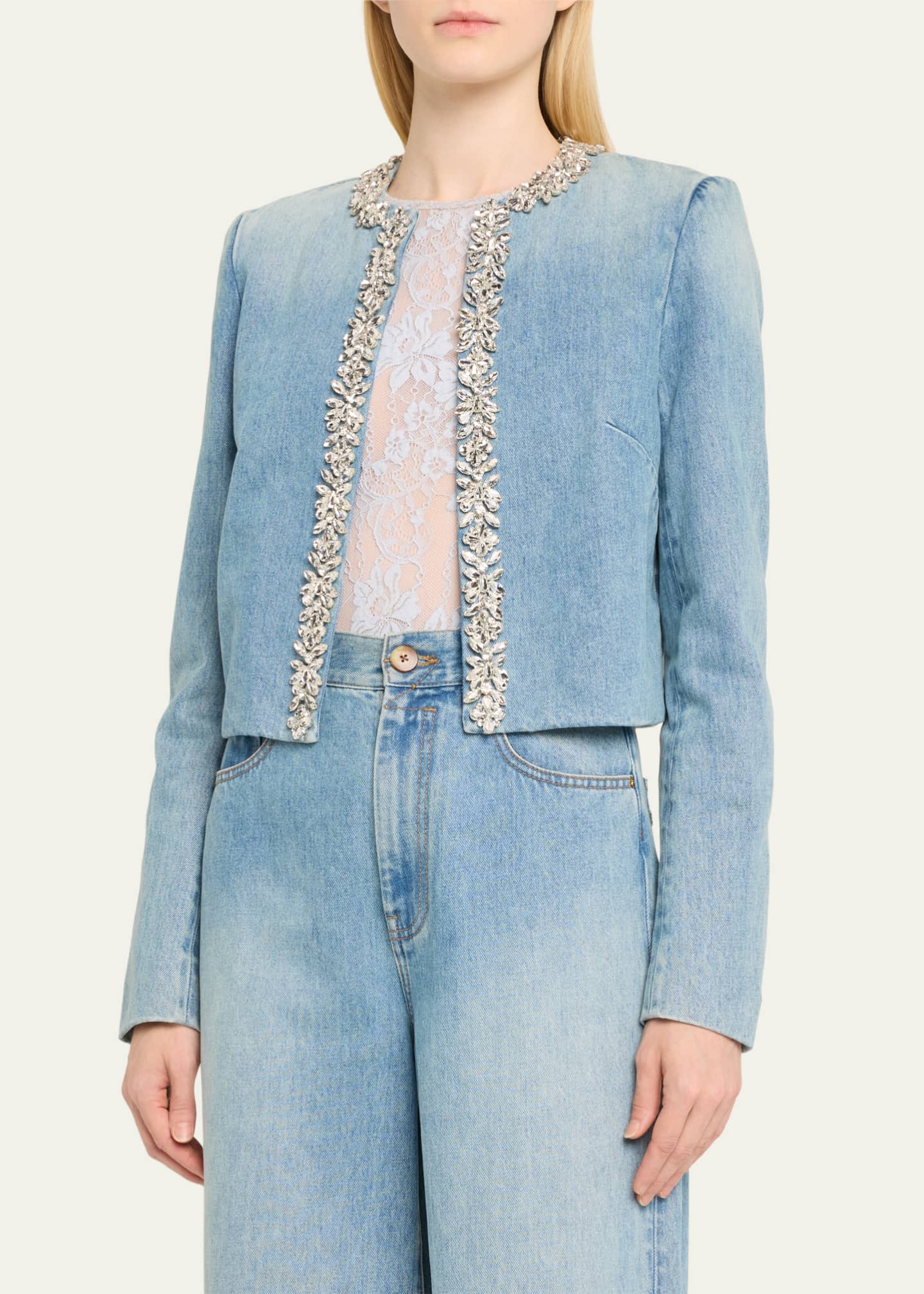 Zimmermann Crush Embellished Denim Jacket Image 4 of 5