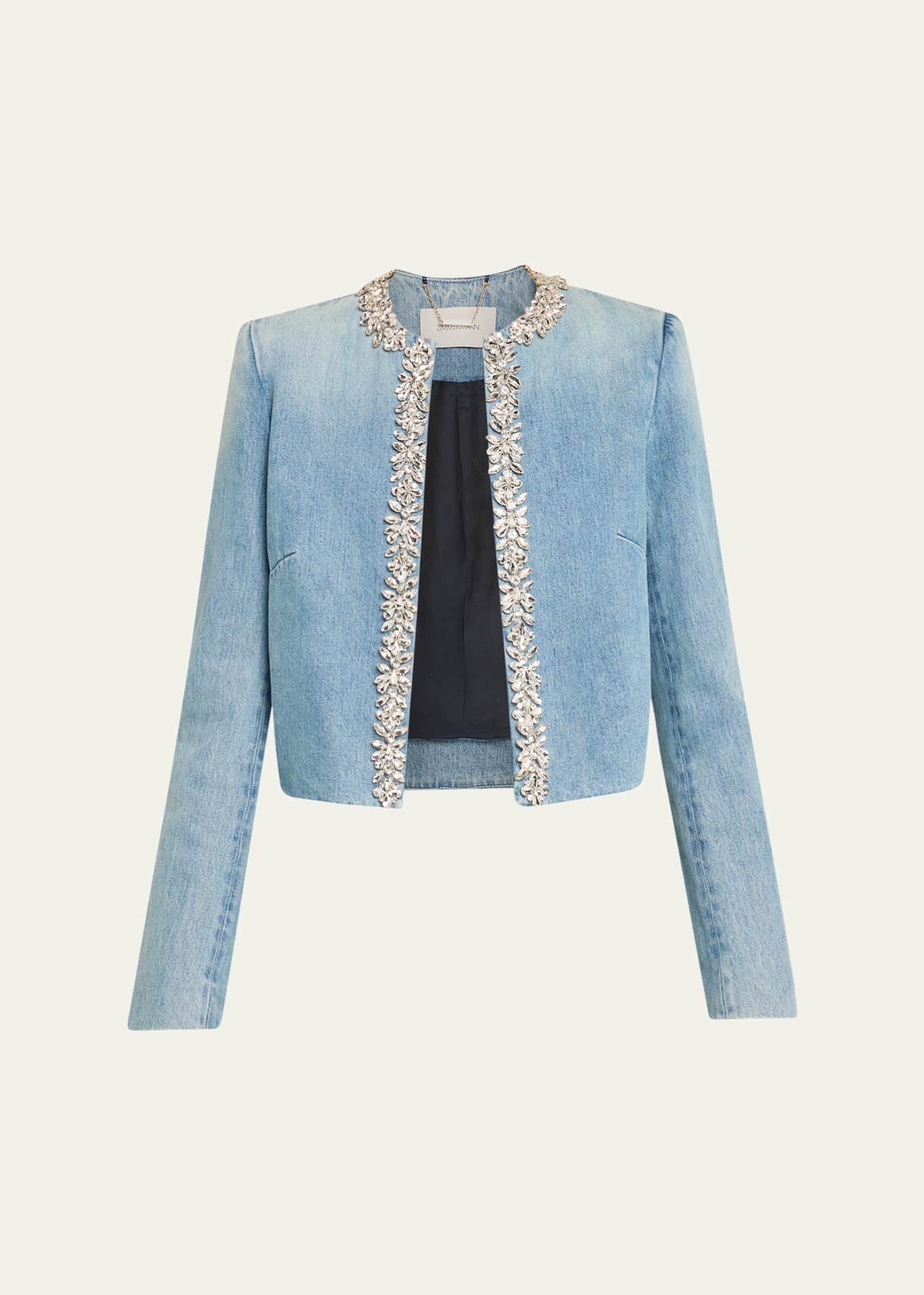 Zimmermann Crush Embellished Denim Jacket Image 1 of 5