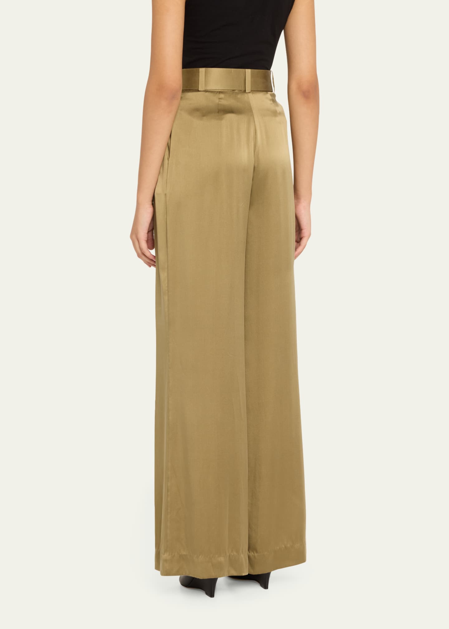 Zimmermann Belted Silk Tuck Pants Image 3 of 5