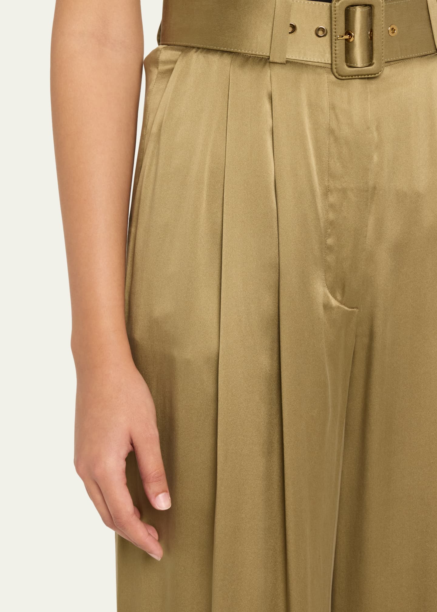 Zimmermann Belted Silk Tuck Pants Image 5 of 5