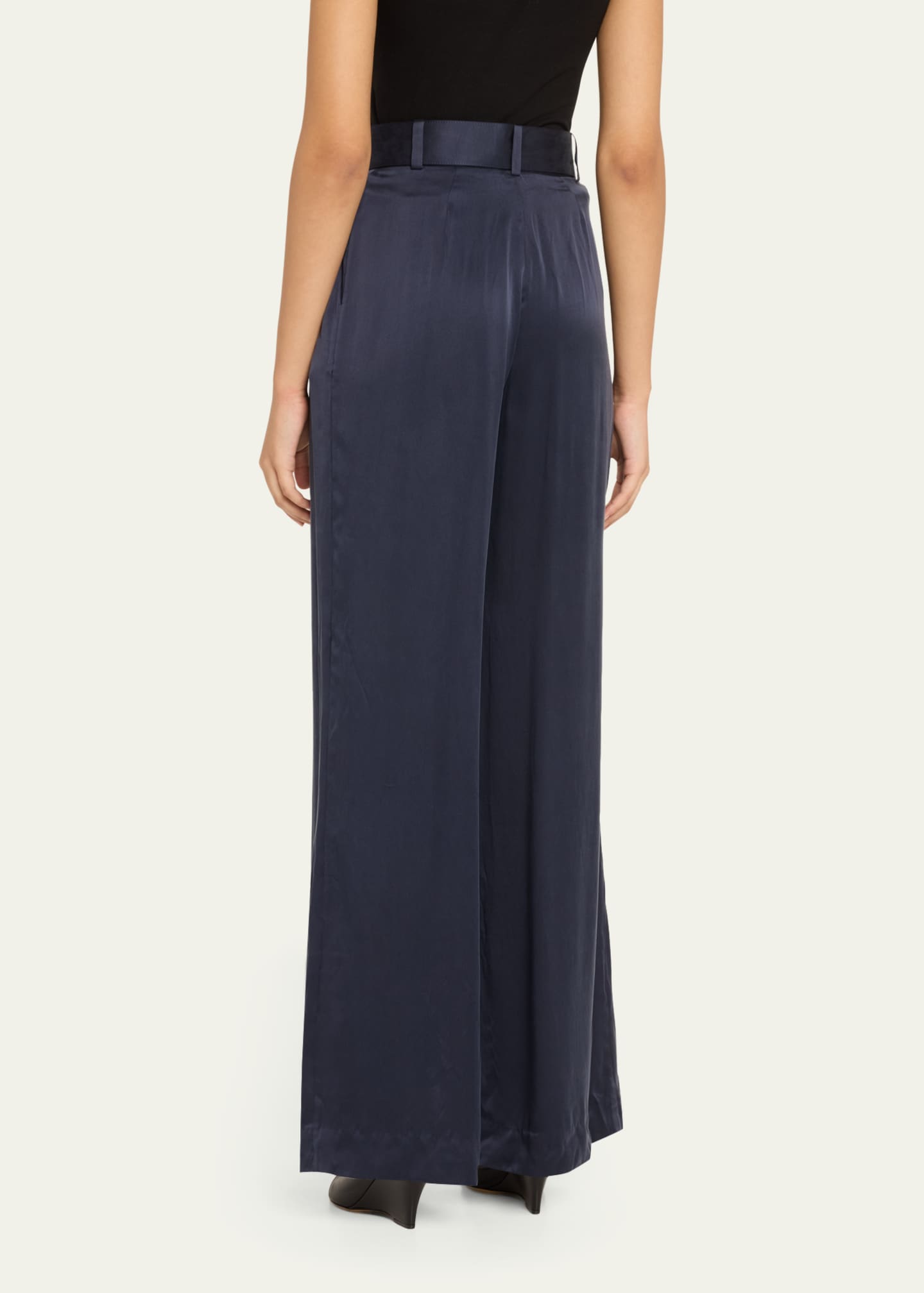 Zimmermann Belted Silk Tuck Pants Image 3 of 5