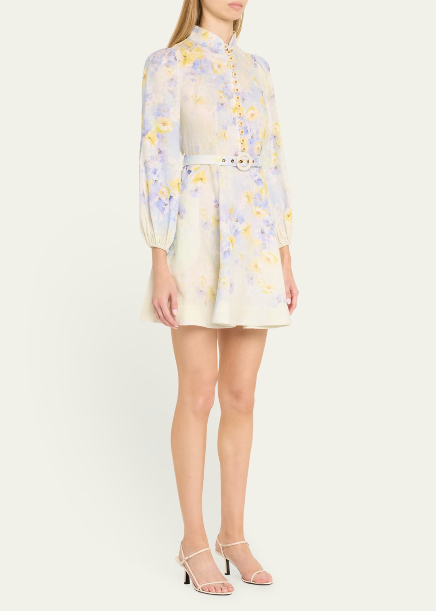 Zimmermann Crush Buttoned Mini Dress Image 4 of 5
