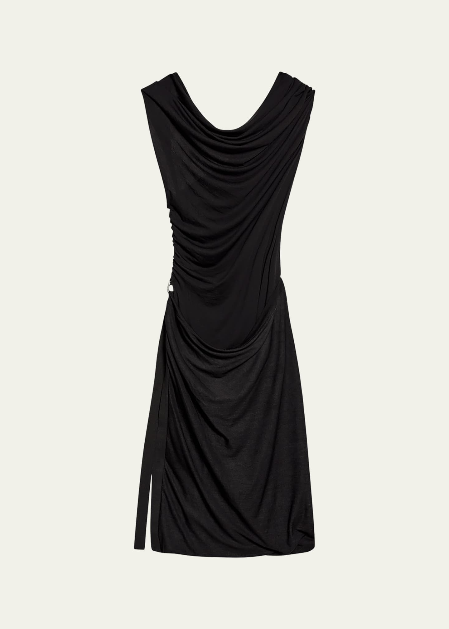 Helmut Lang Sleeveless Draped Jersey Dress Image 1 of 4