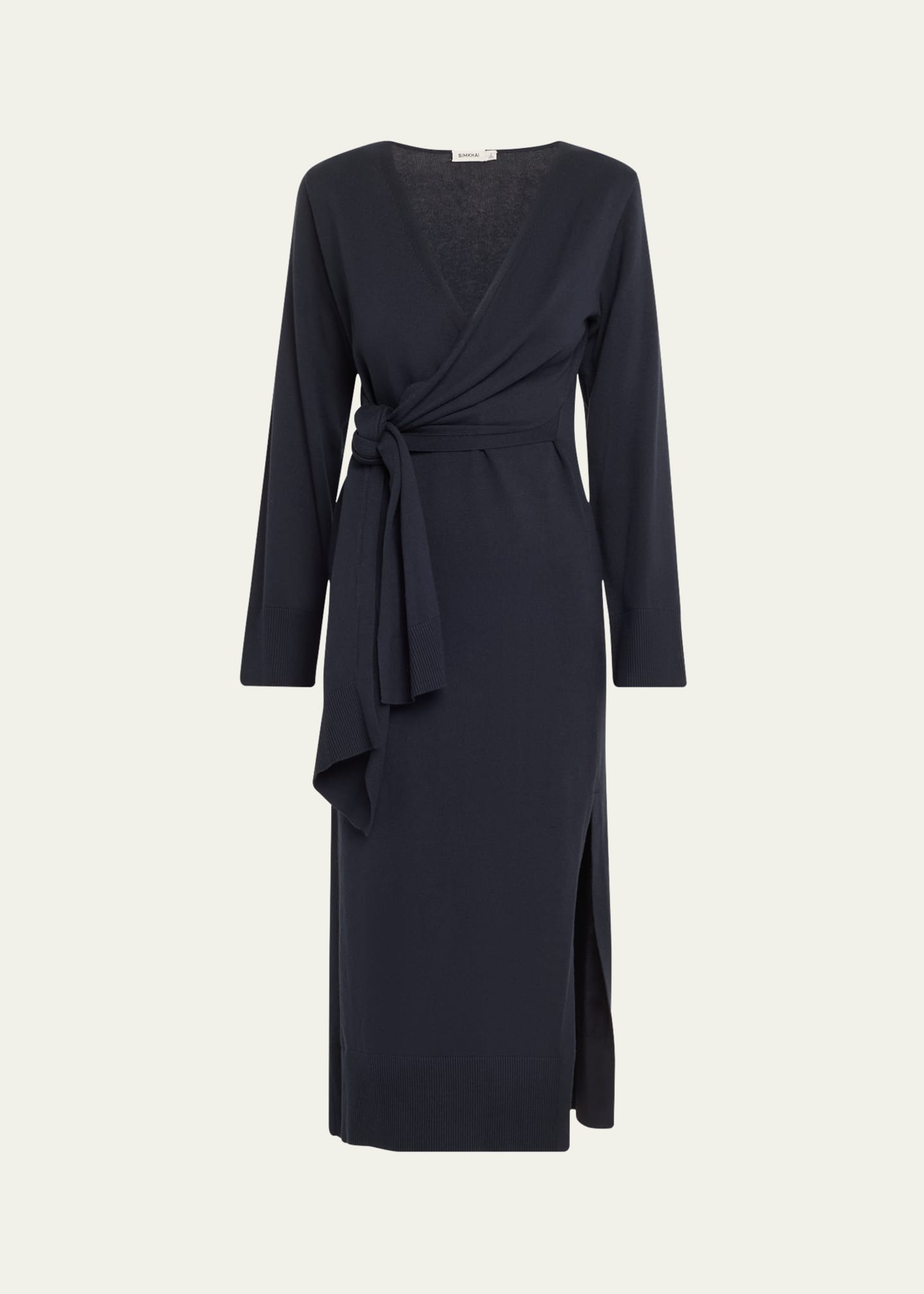 SIMKHAI Skyla Cashmere-Blend Wrap Dress Image 1 of 5