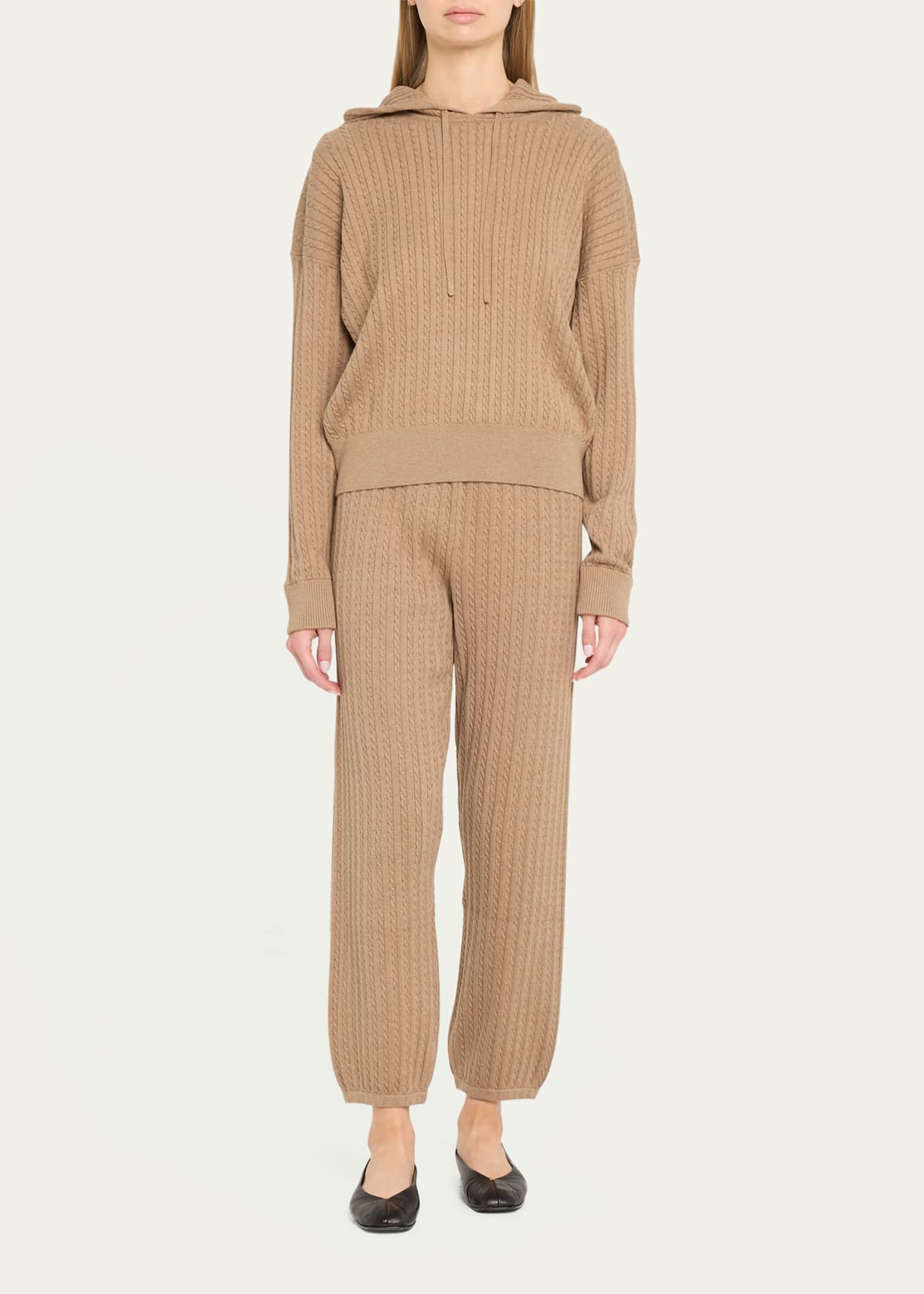 SIMKHAI Cable-Knit Joggers Image 2 of 5