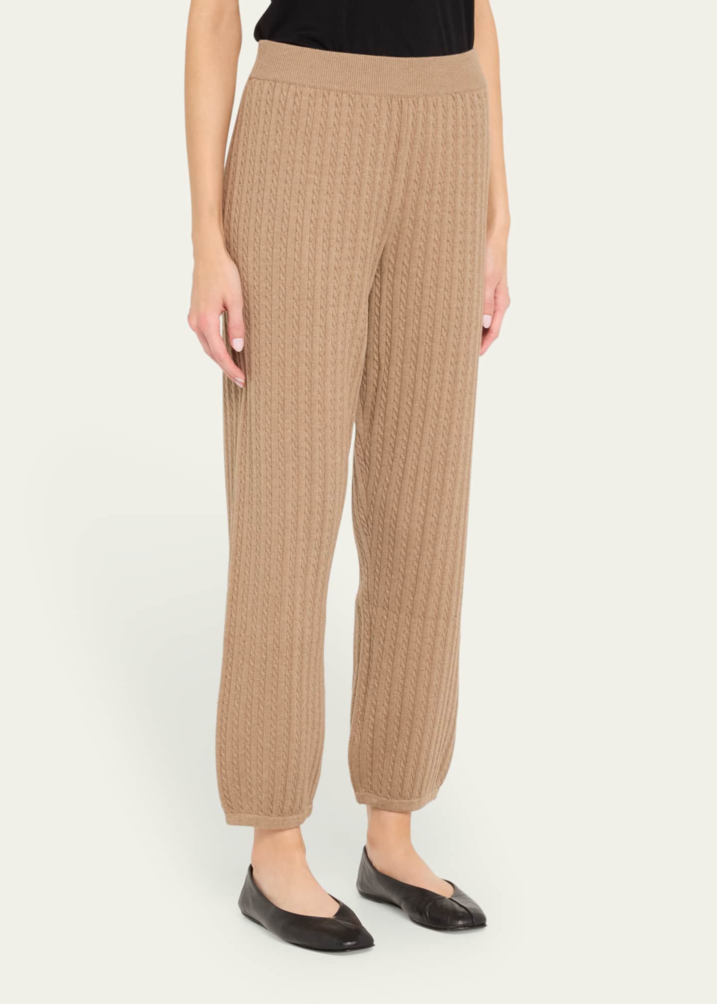 SIMKHAI Cable-Knit Joggers Image 4 of 5