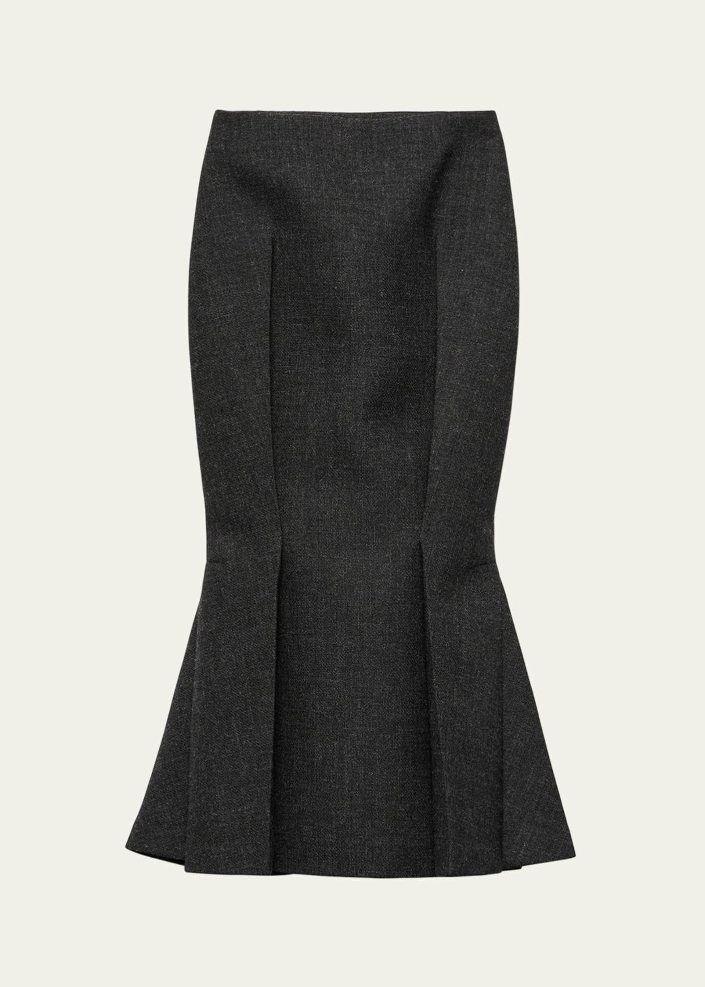 Prada Mermaid Wool Midi Skirt Image 1 of 4