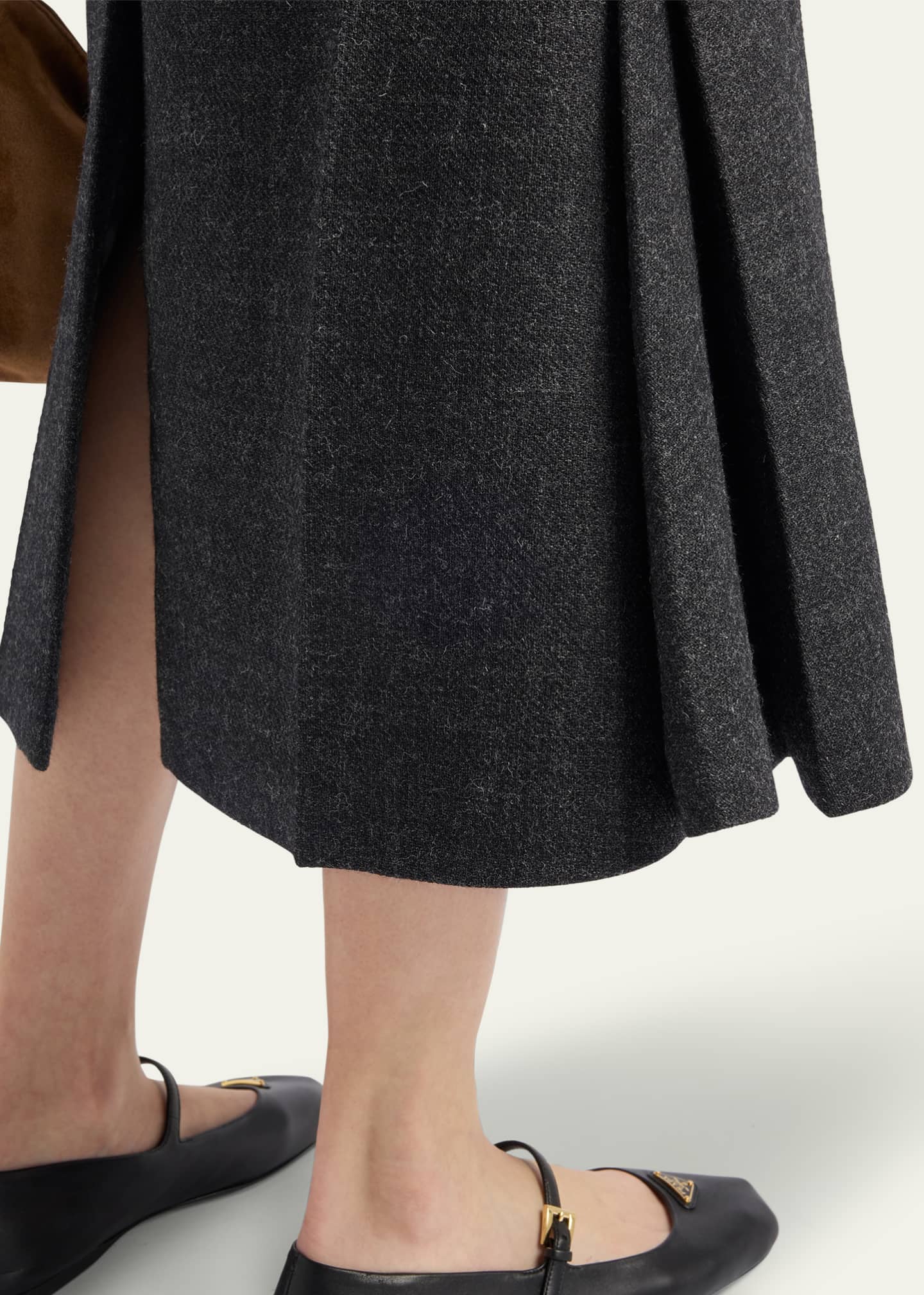 Prada Mermaid Wool Midi Skirt Image 4 of 4