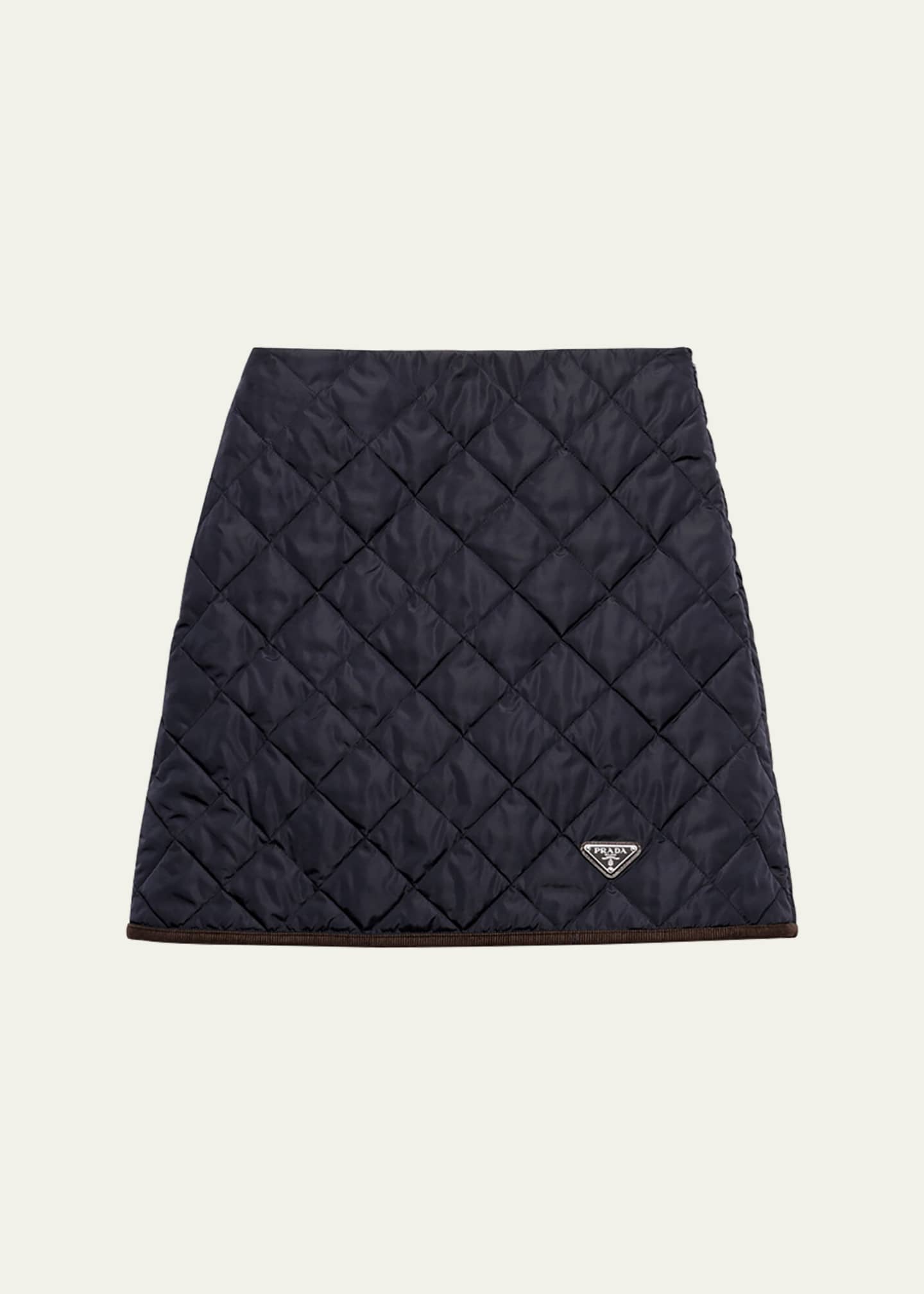 【VIP価格】PRADA Mini Skirt Prada Denim Mini Skirt | White | FARFETCH