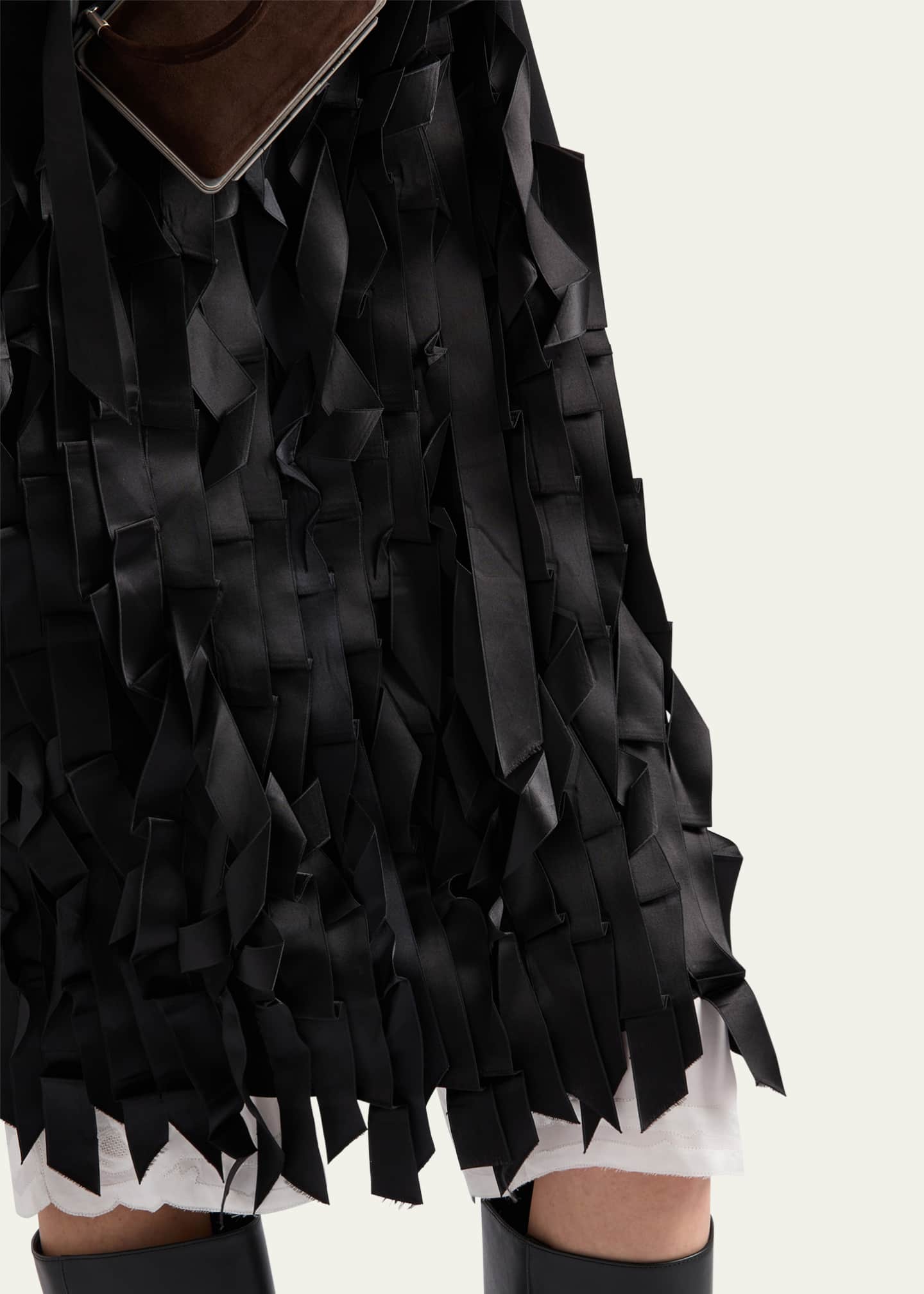 Prada Satin Bow Midi Dress Image 4 of 4