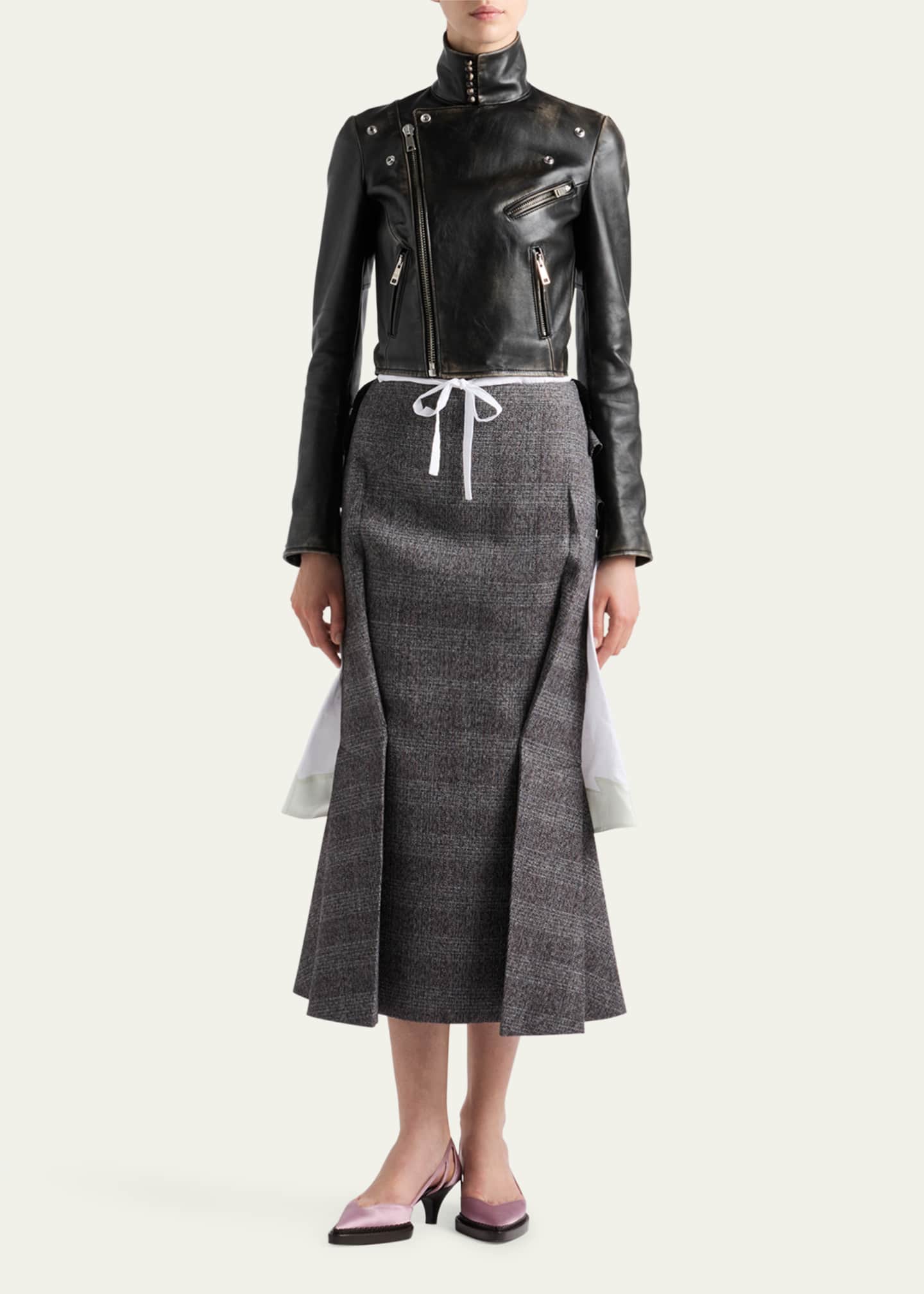Prada Vintage Leather Biker Jacket Image 2 of 4