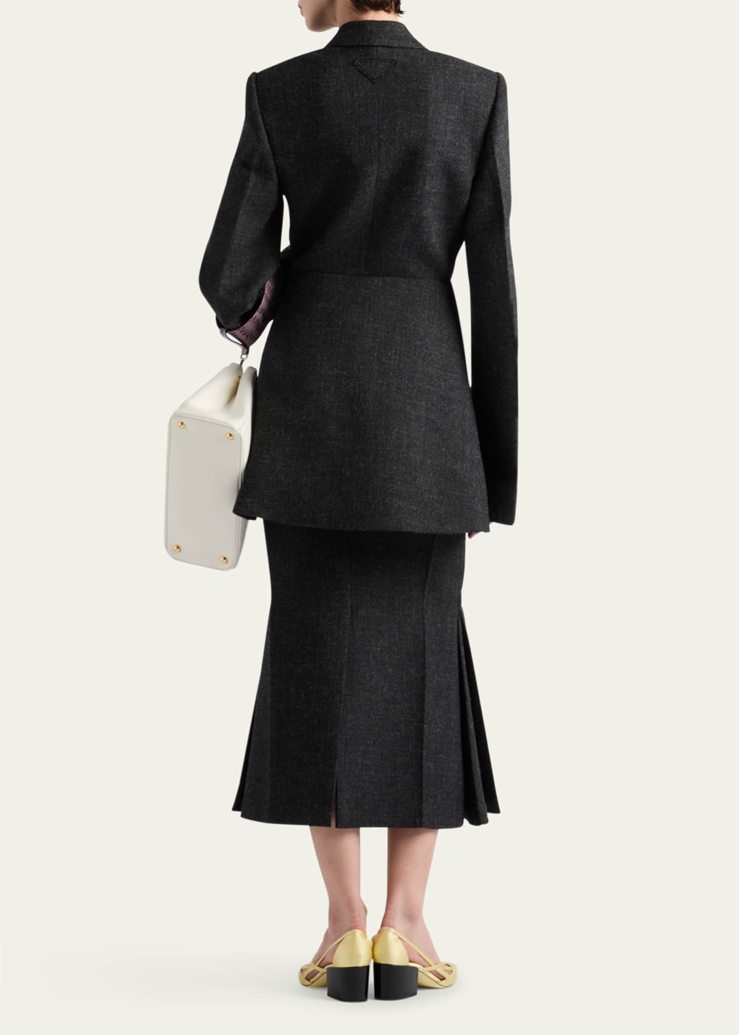 Prada Double Breasted Tailored Wool Jacket Image 3 of 3